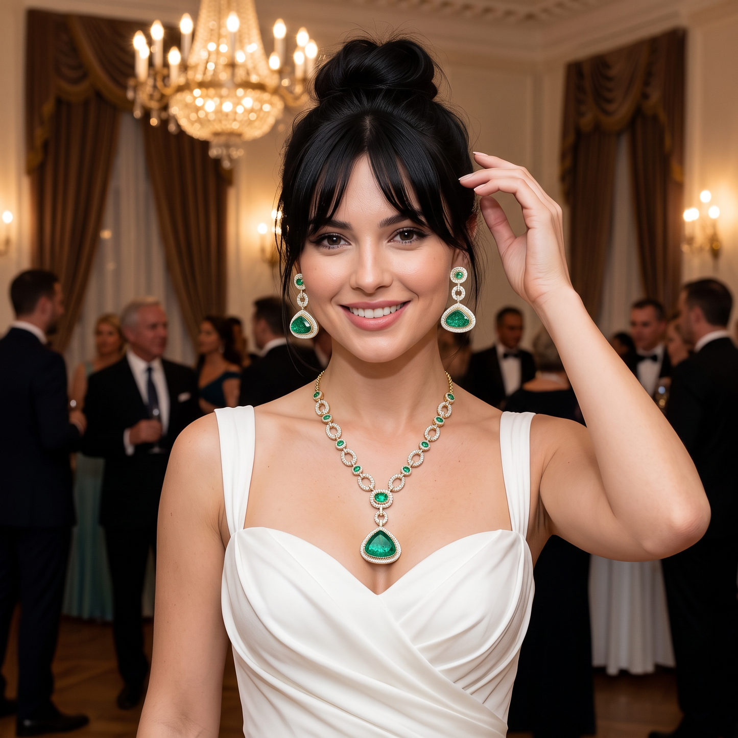 Demelza Premium Designer Doublet Long Necklace Set