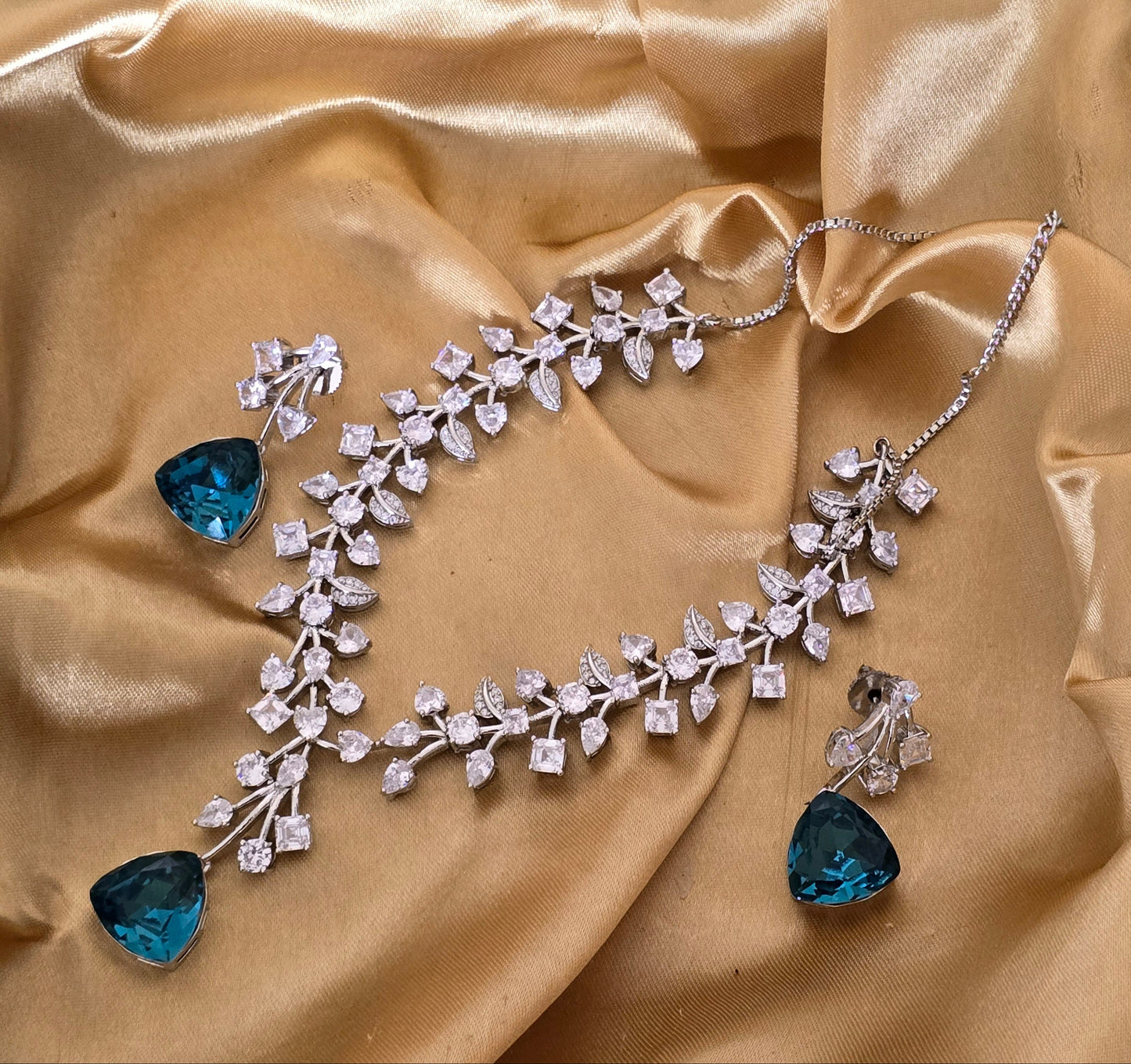 Iris CZ Crystal Necklace Set