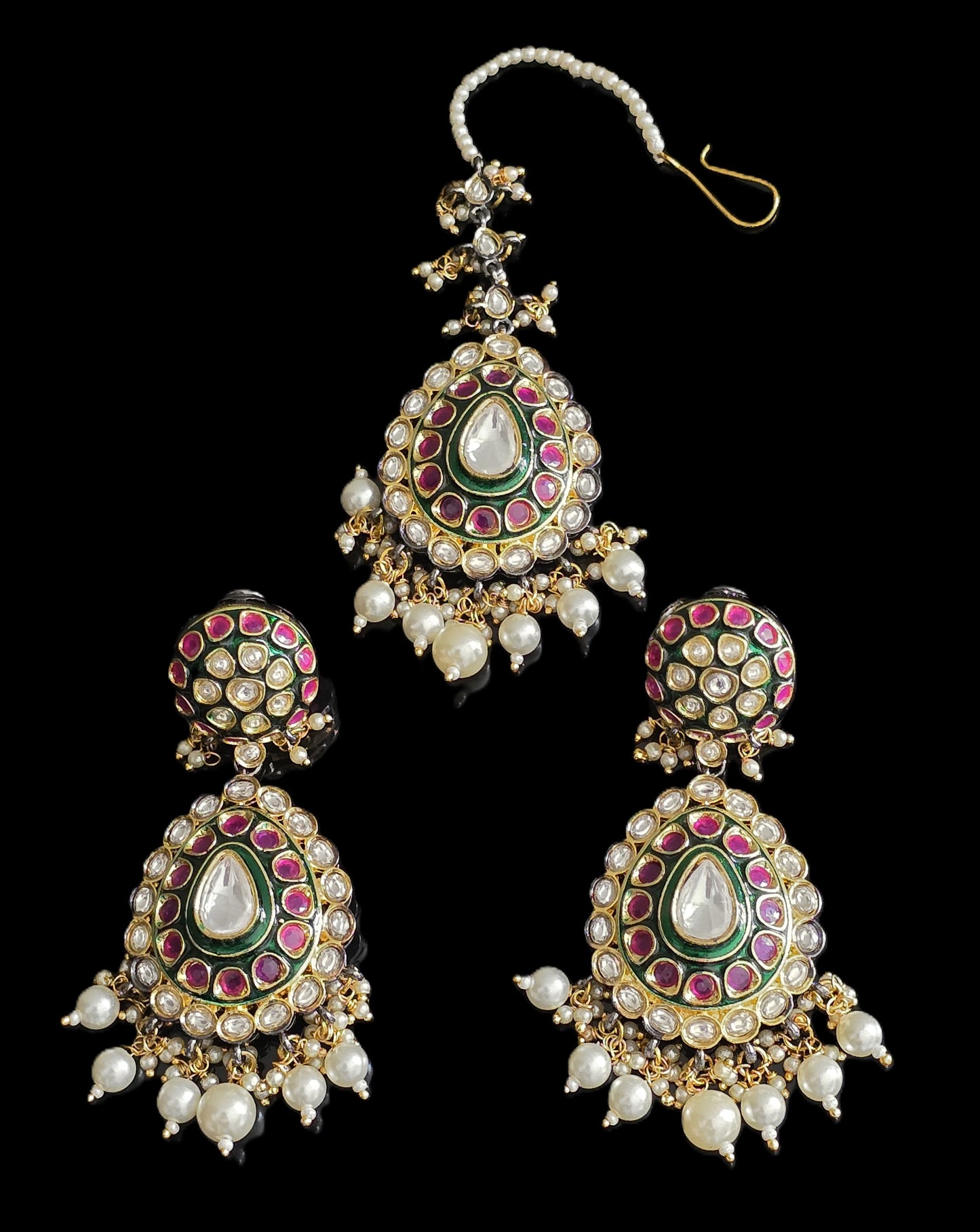 The Savannah Premium Uncut Polki Choker Necklace Set