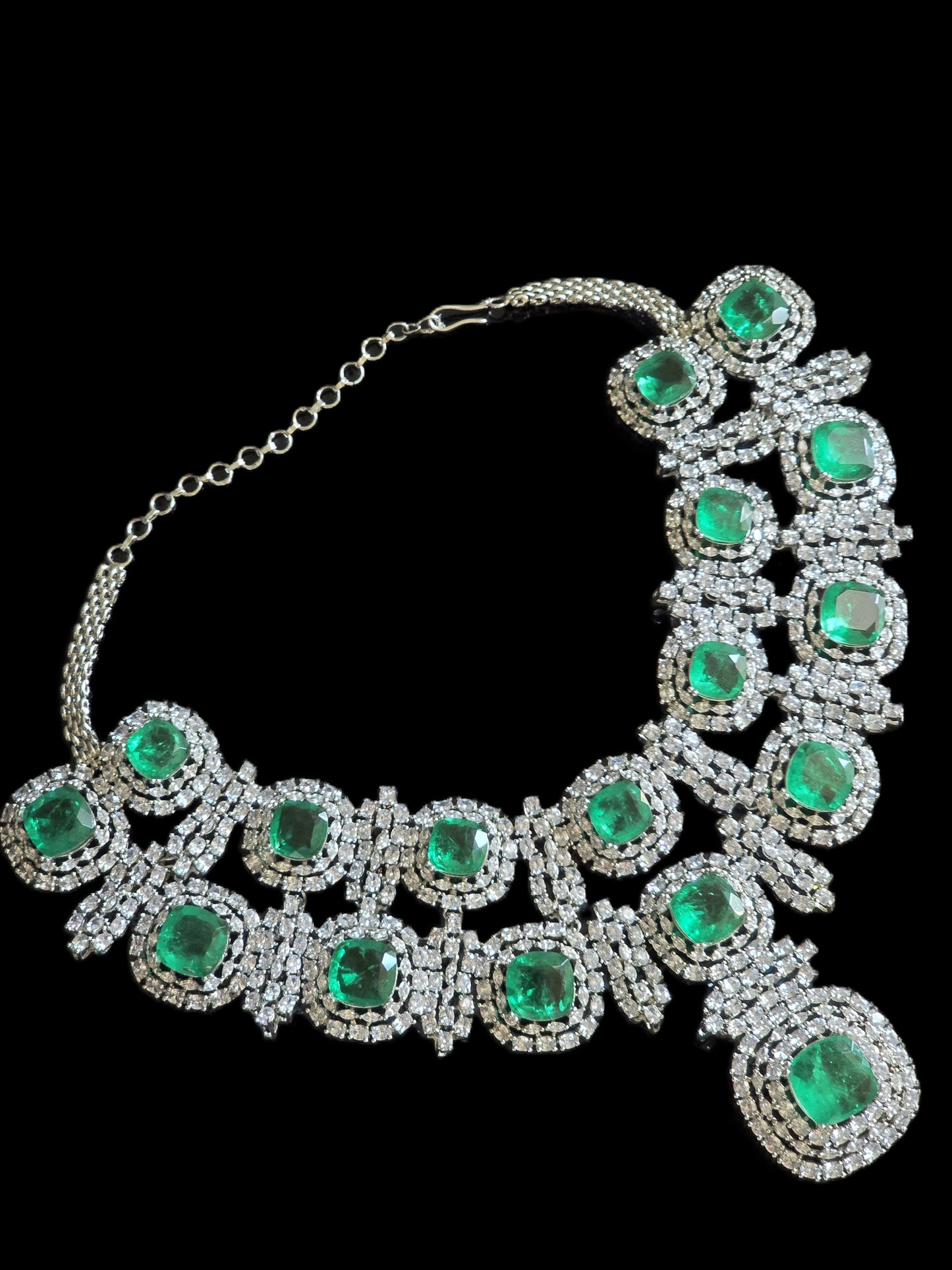 Jessica Premium CZ Doublet Stones Necklace Set