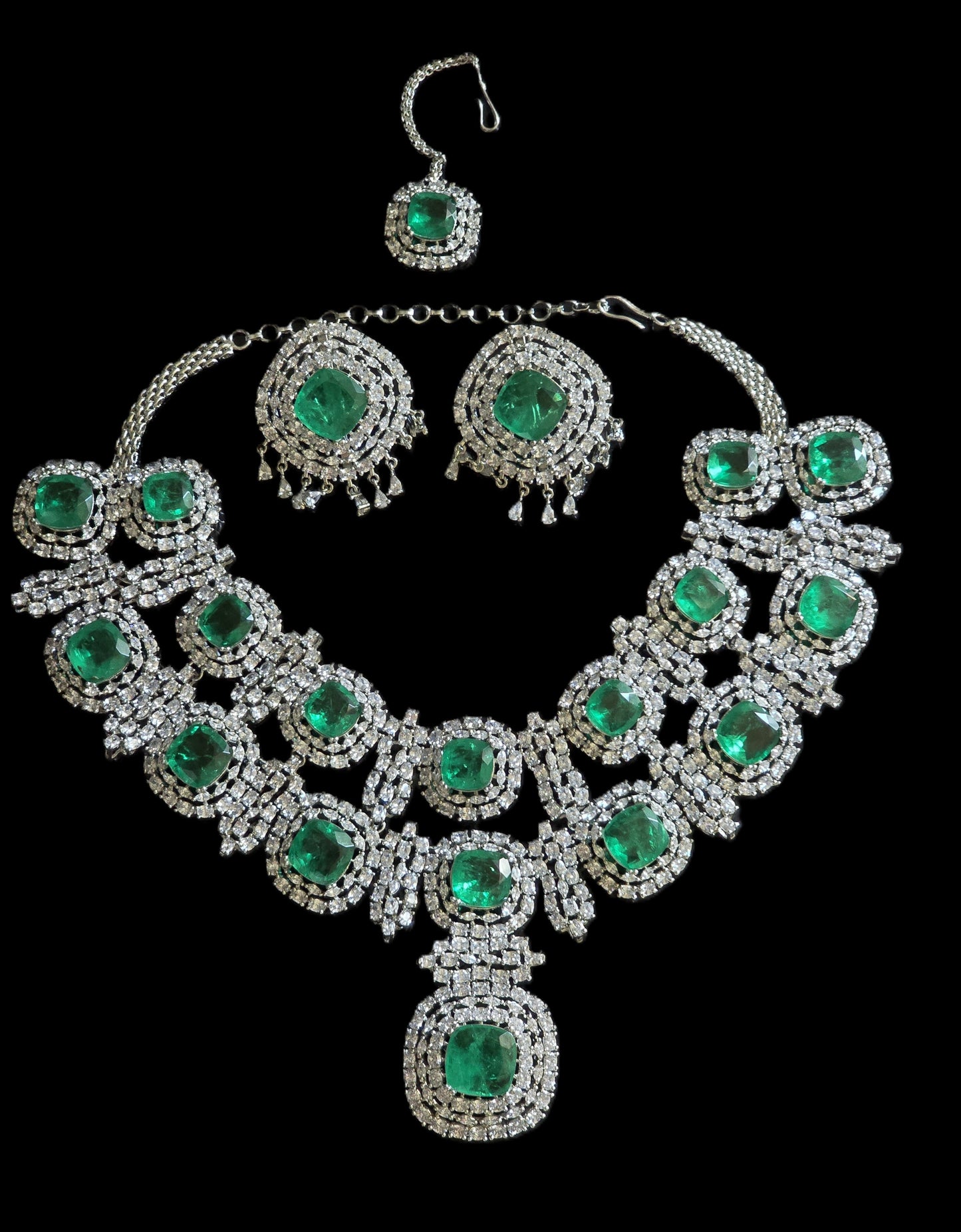 Jessica Premium CZ Doublet Stones Necklace Set