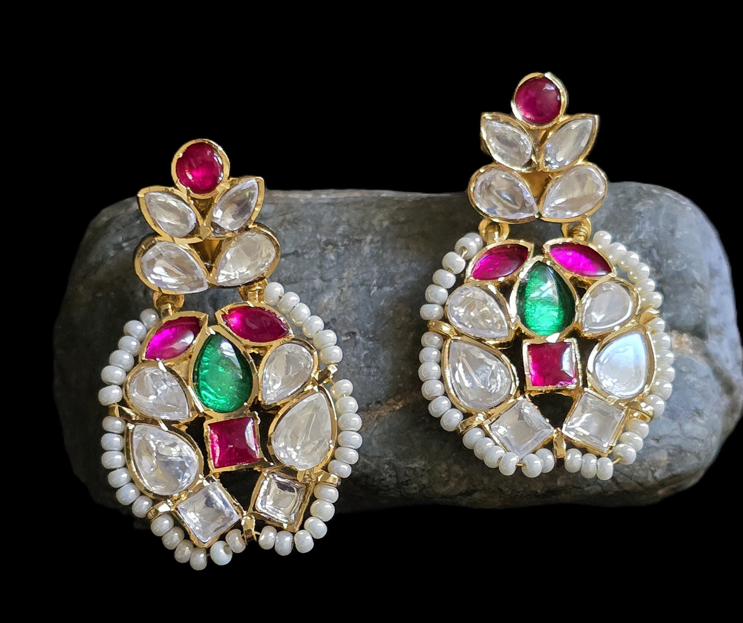 Brianna Polki Kundan Necklace Set