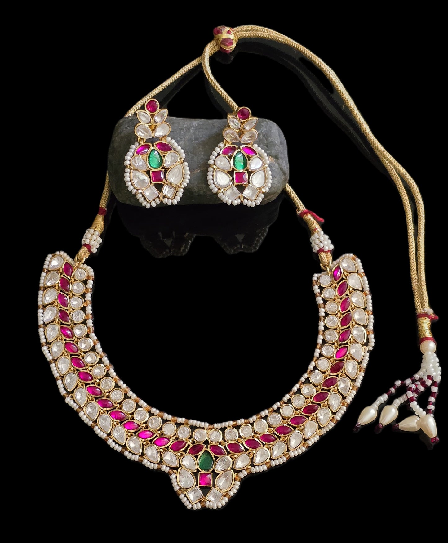 Brianna Polki Kundan Necklace Set