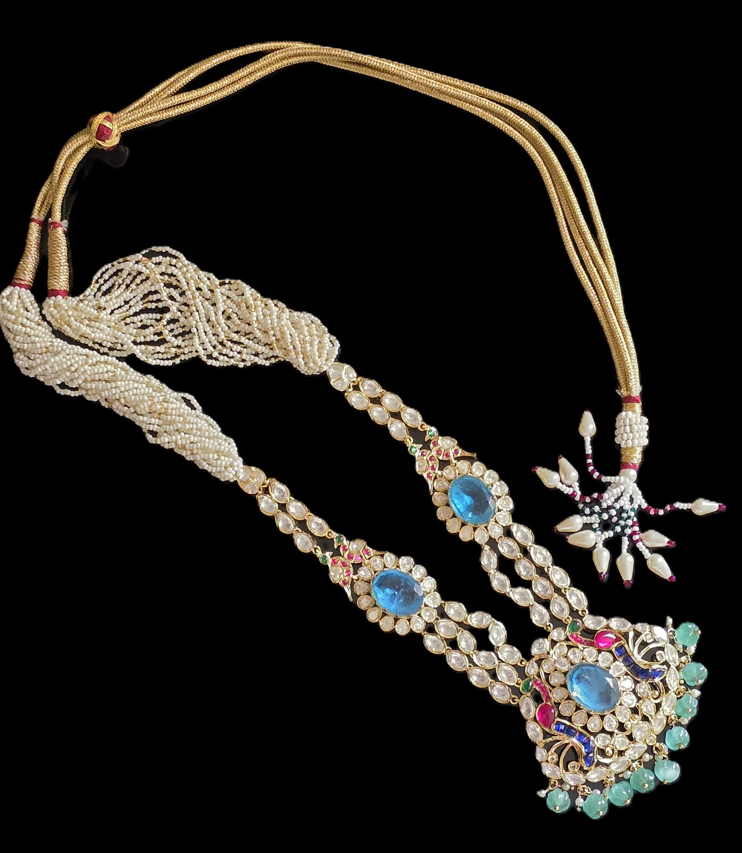Sienna Moissanite Polki & Doublet Stone Necklace Set