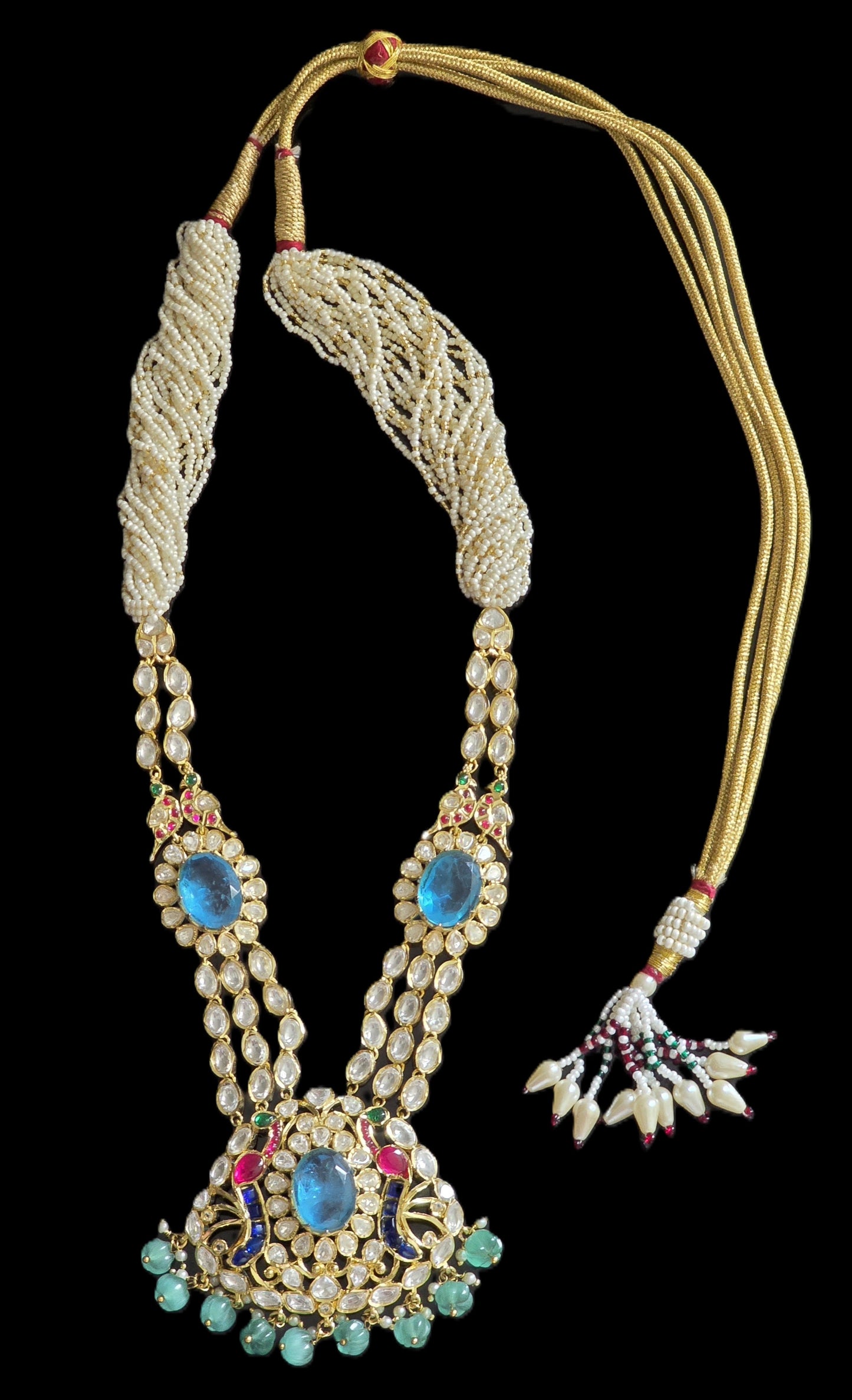 Sienna Moissanite Polki & Doublet Stone Necklace Set