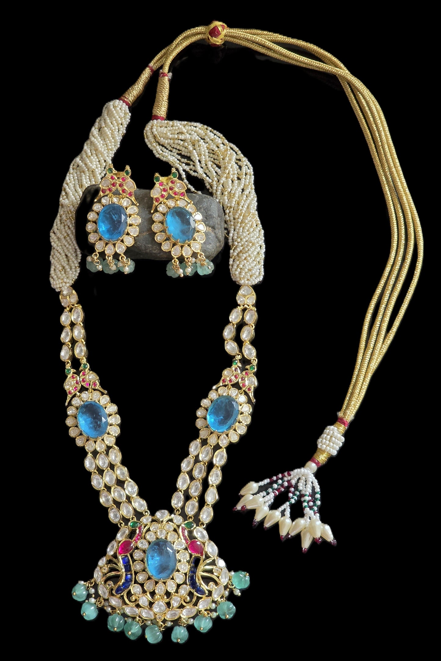 Sienna Moissanite Polki & Doublet Stone Necklace Set