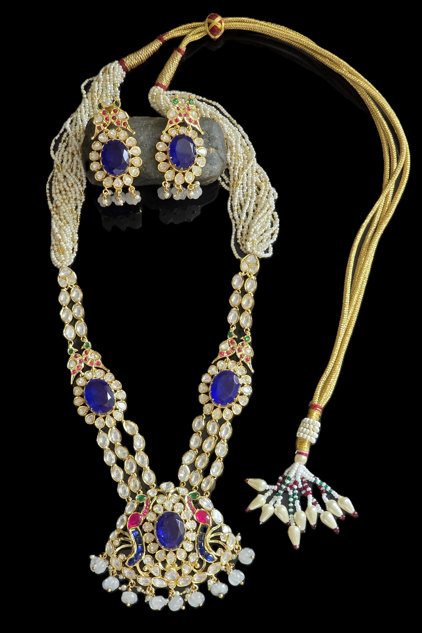 Sienna Moissanite Polki & Doublet Stone Necklace Set