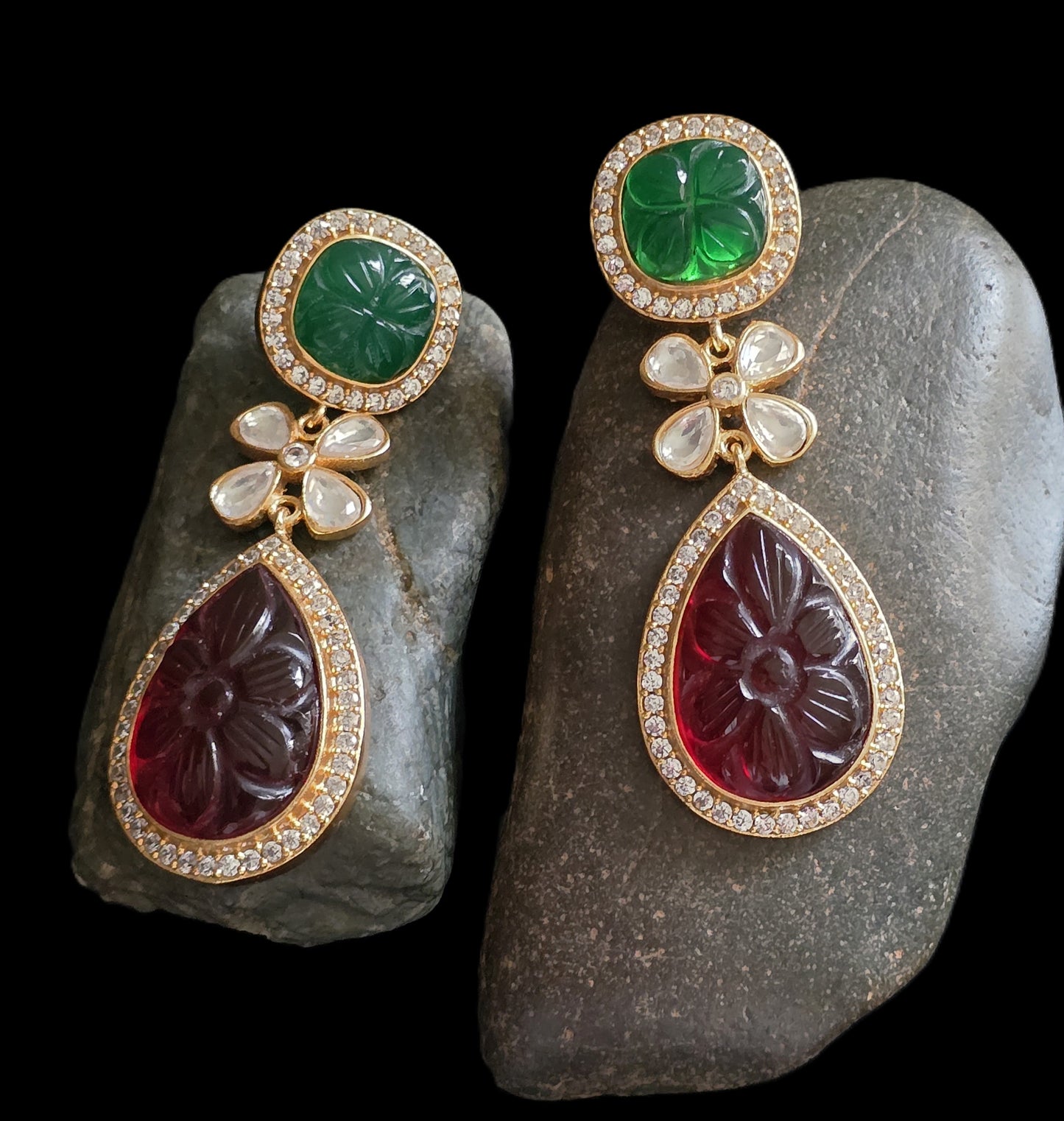Navratan Natural Stones Necklace Set