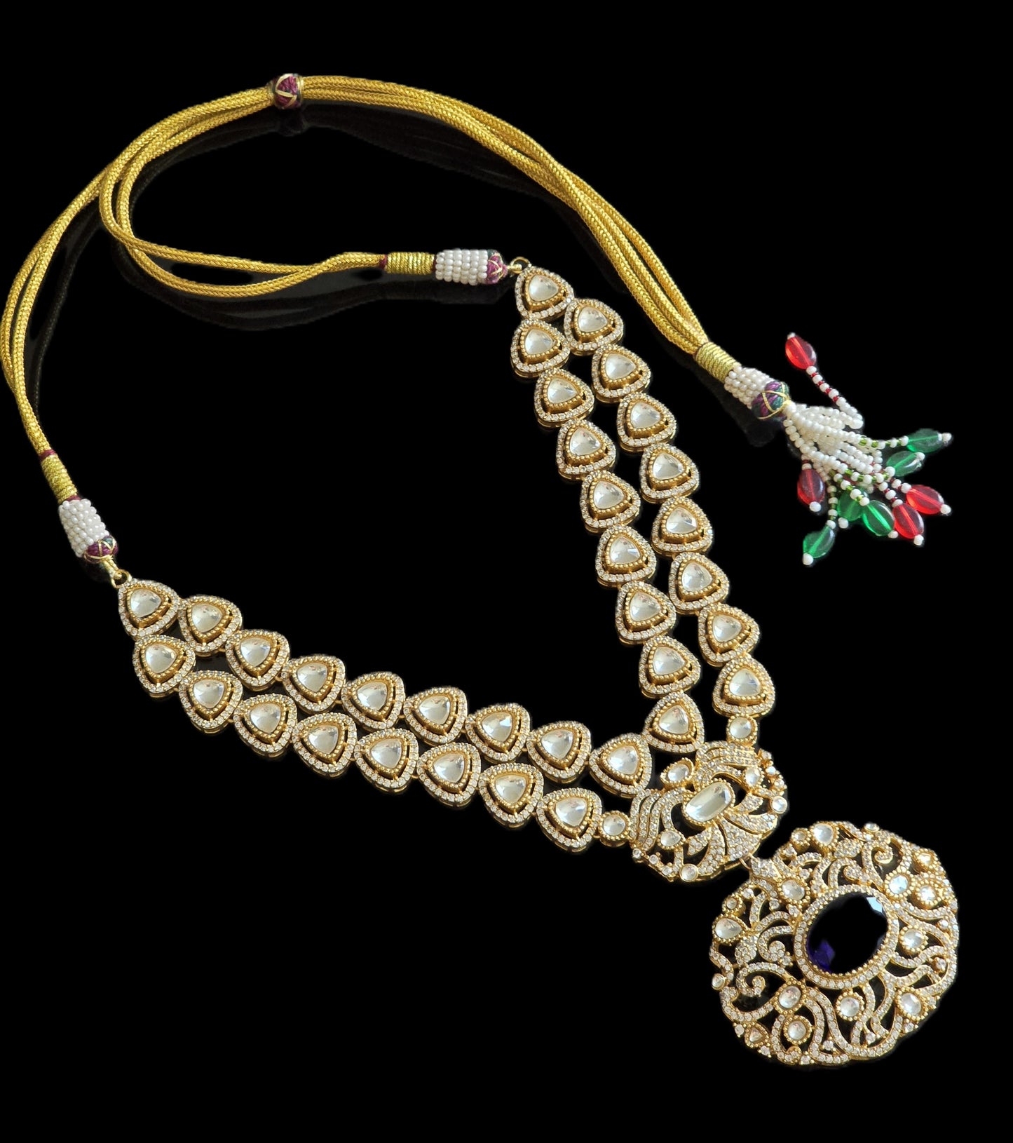 Ophelia Uncut Polki Kundan with Doublet Stone Necklace Set