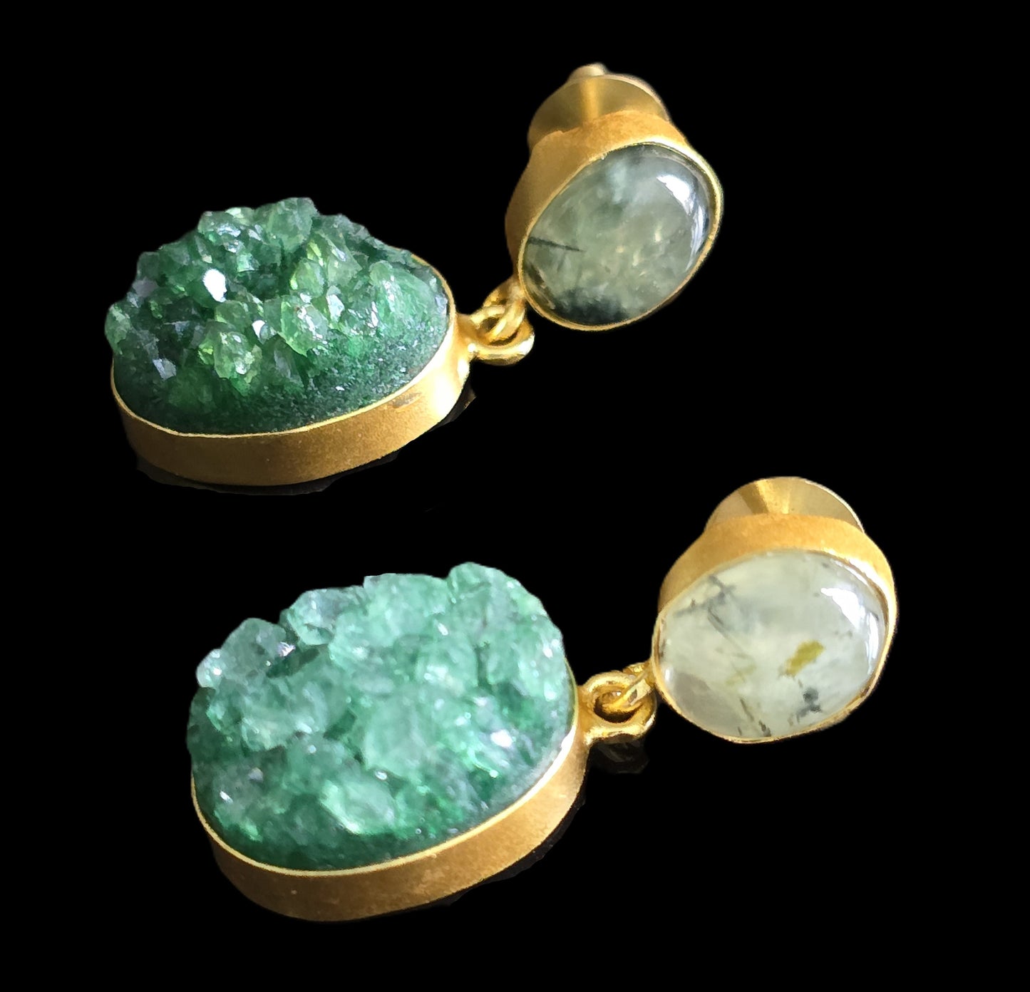 Pearl with Natural Stone Earrings