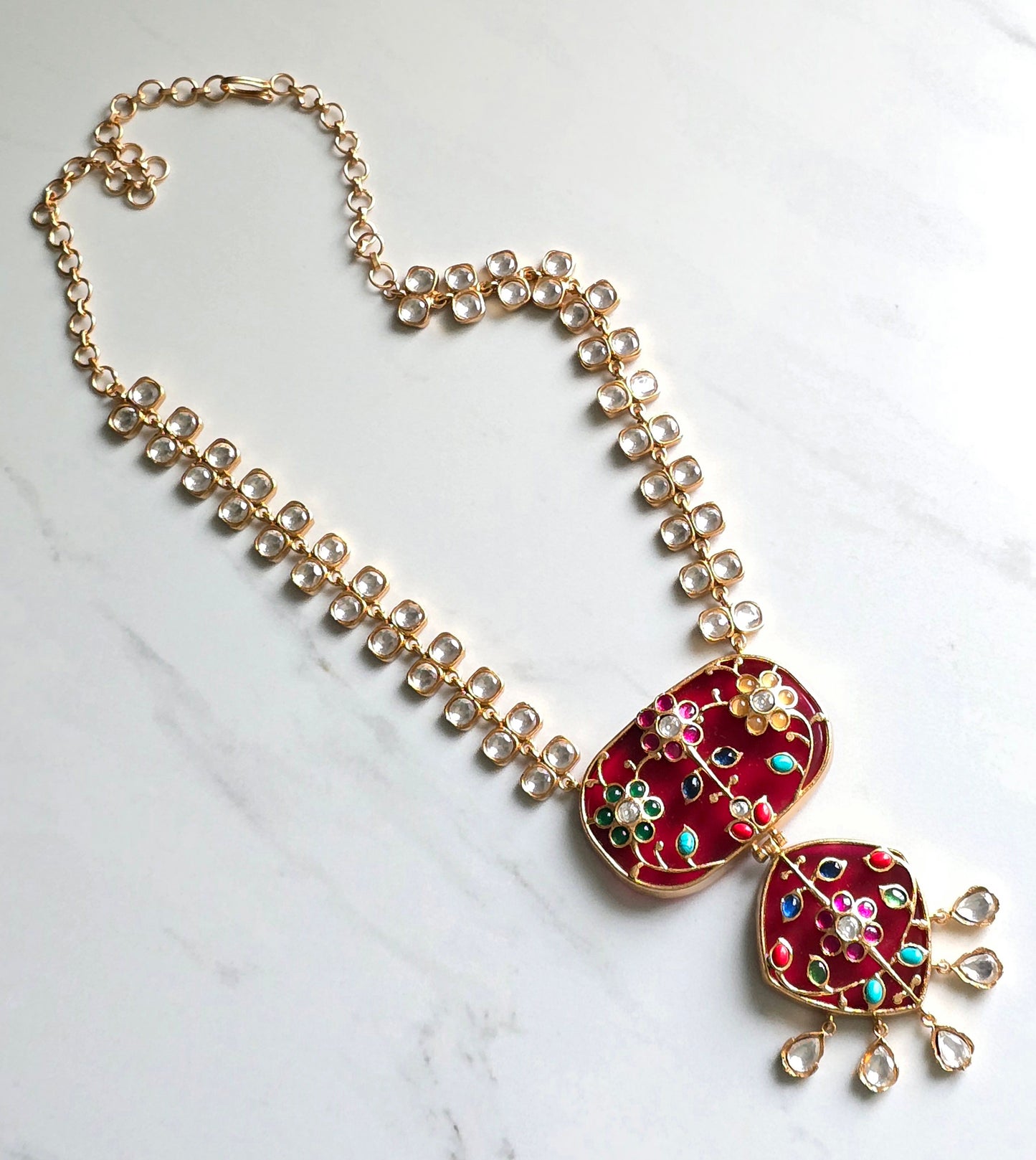 Olivia Handcrafted Polki Necklace Set