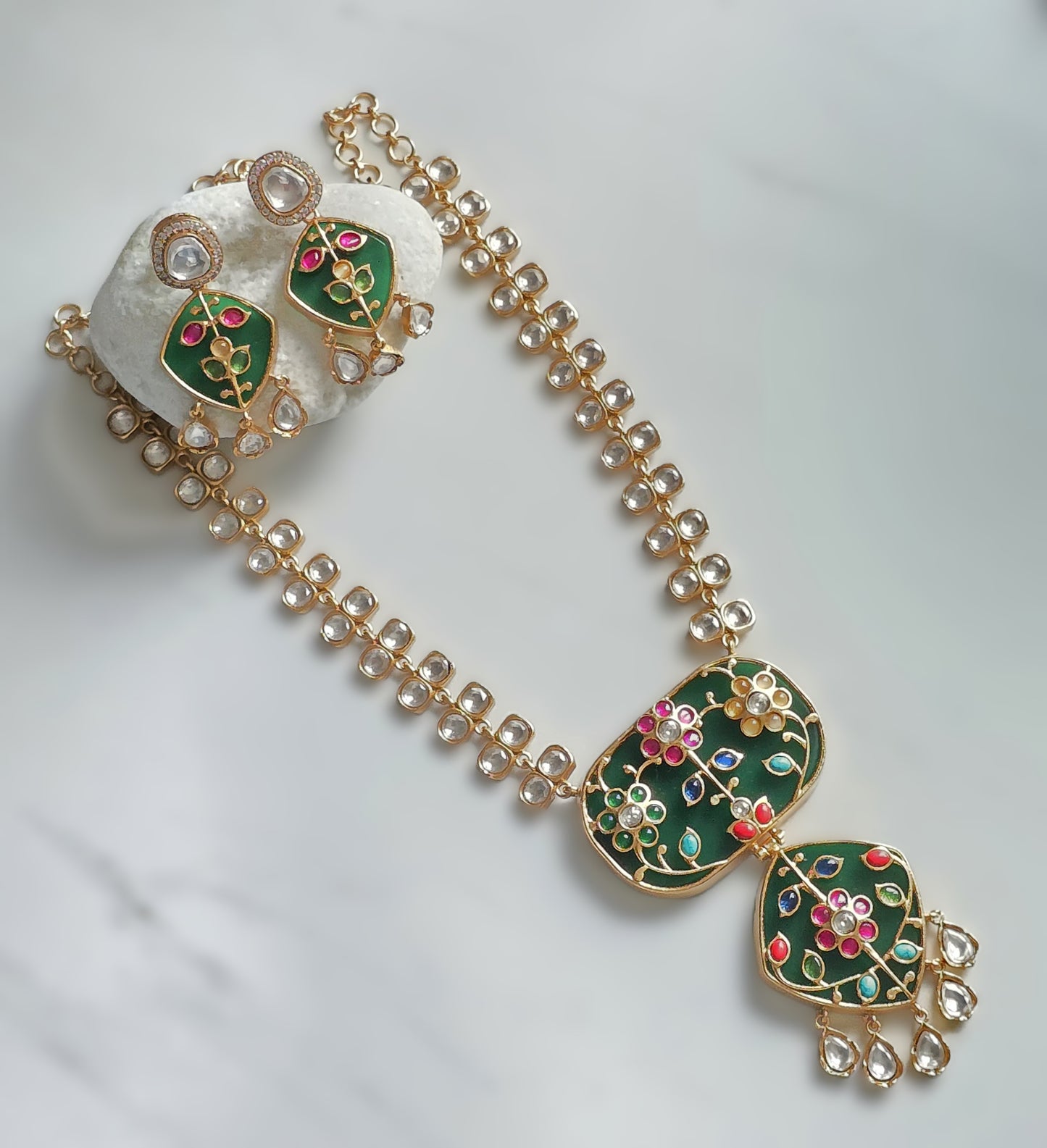 Olivia Handcrafted Polki Necklace Set