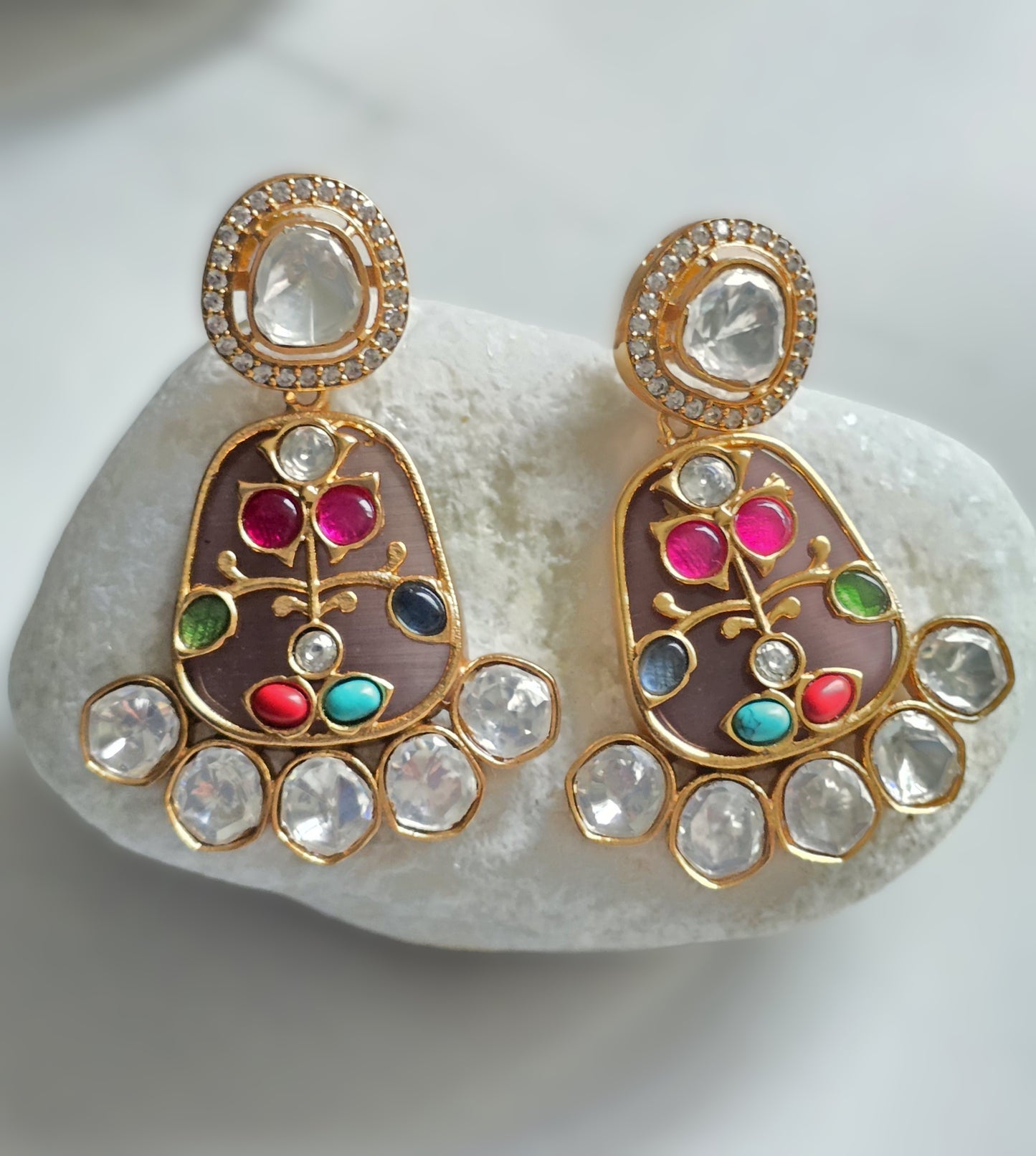 Miranda Navratan Polki Necklace Set