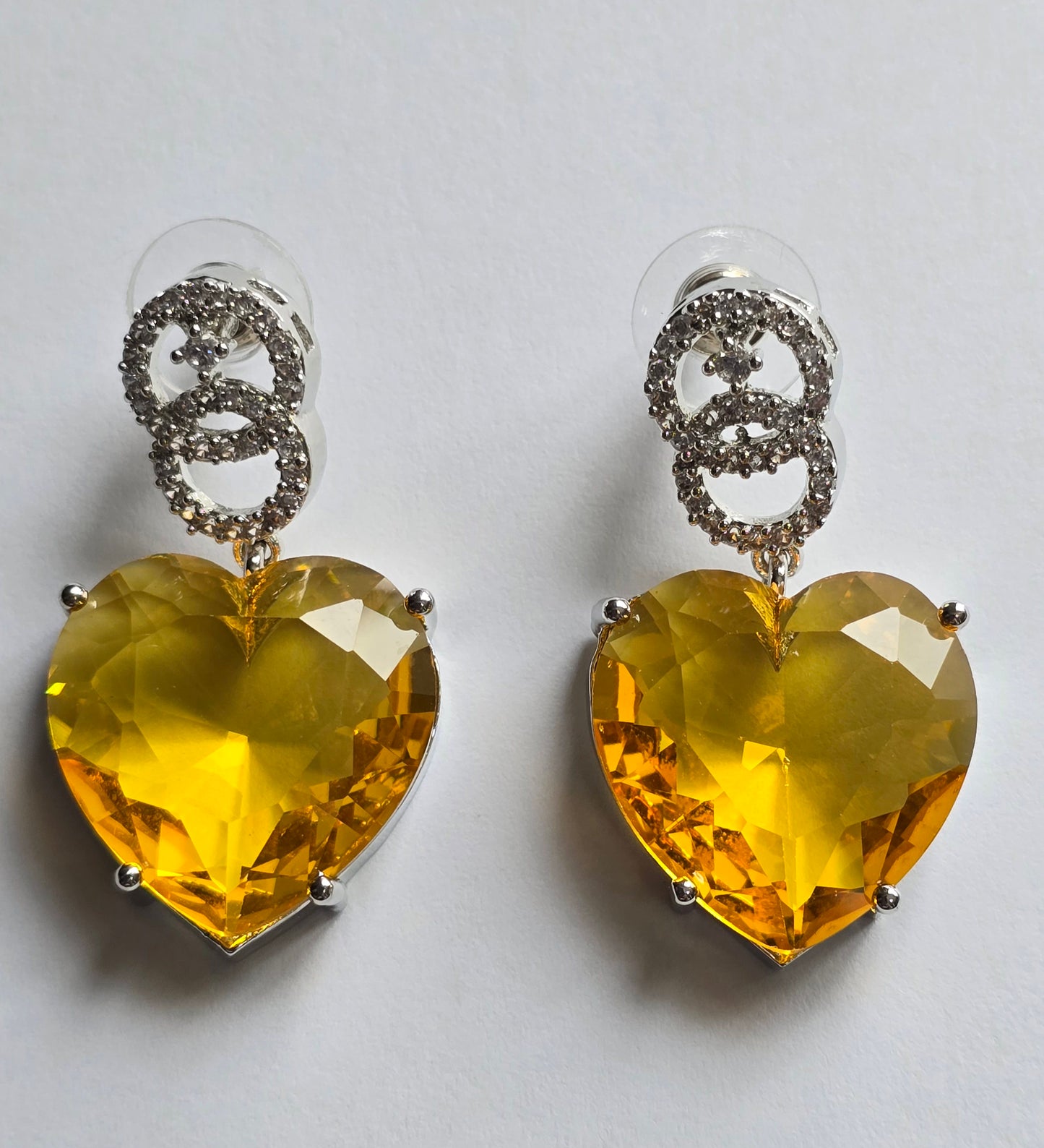 Crystal Heart Pendant Set