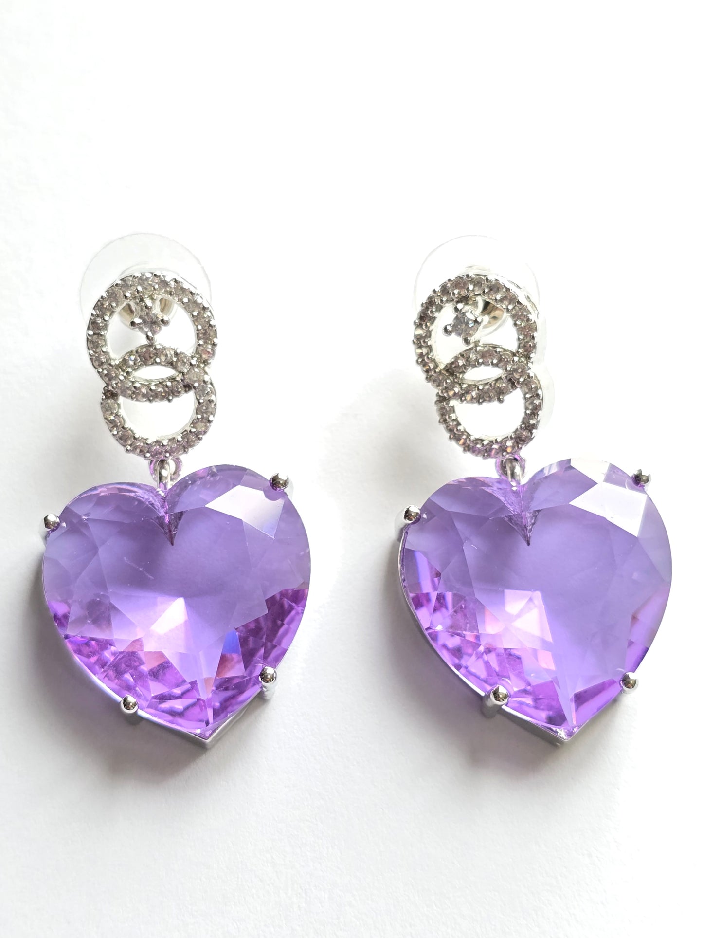 Crystal Heart Pendant Set
