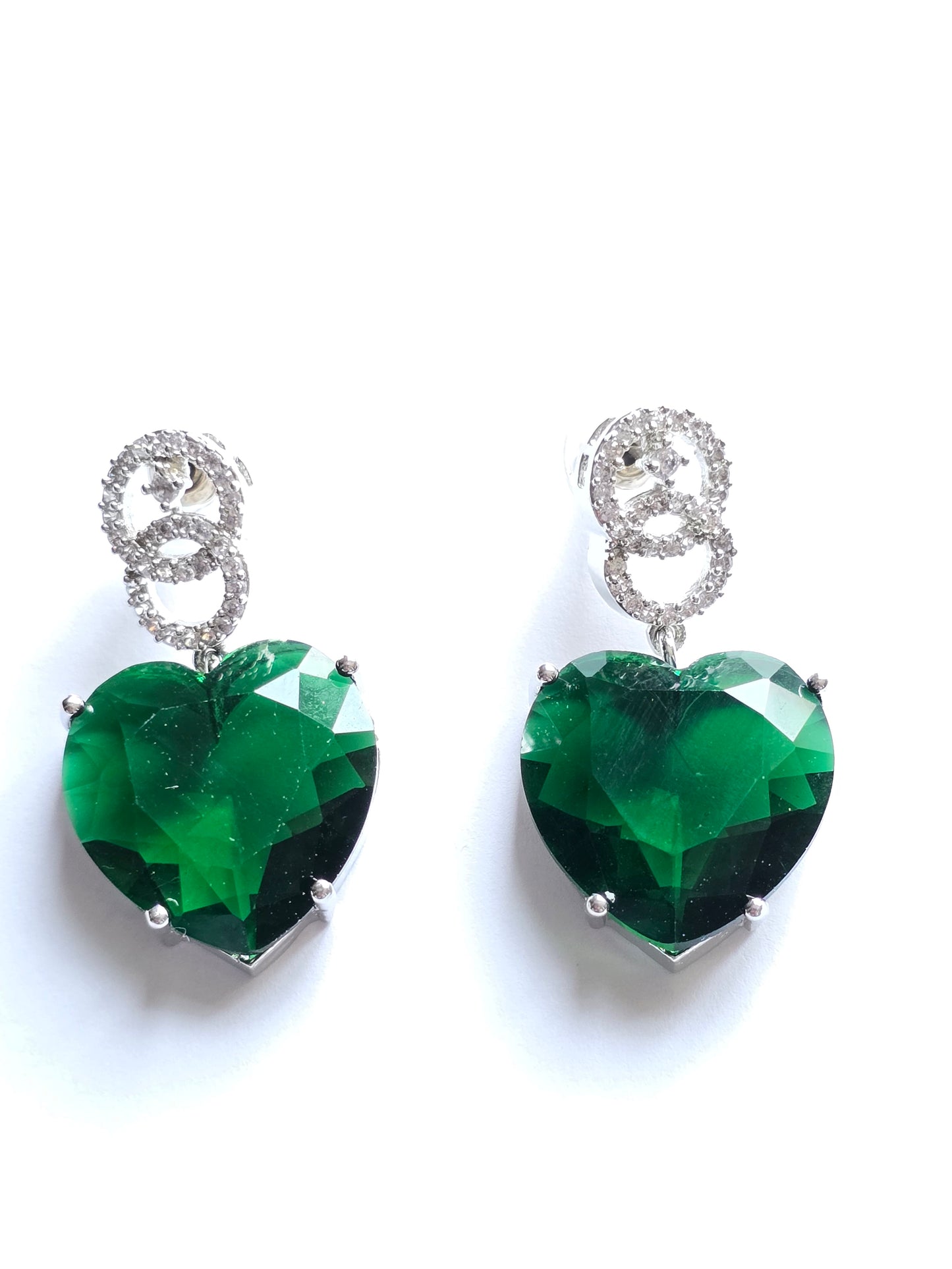 Crystal Heart Pendant Set