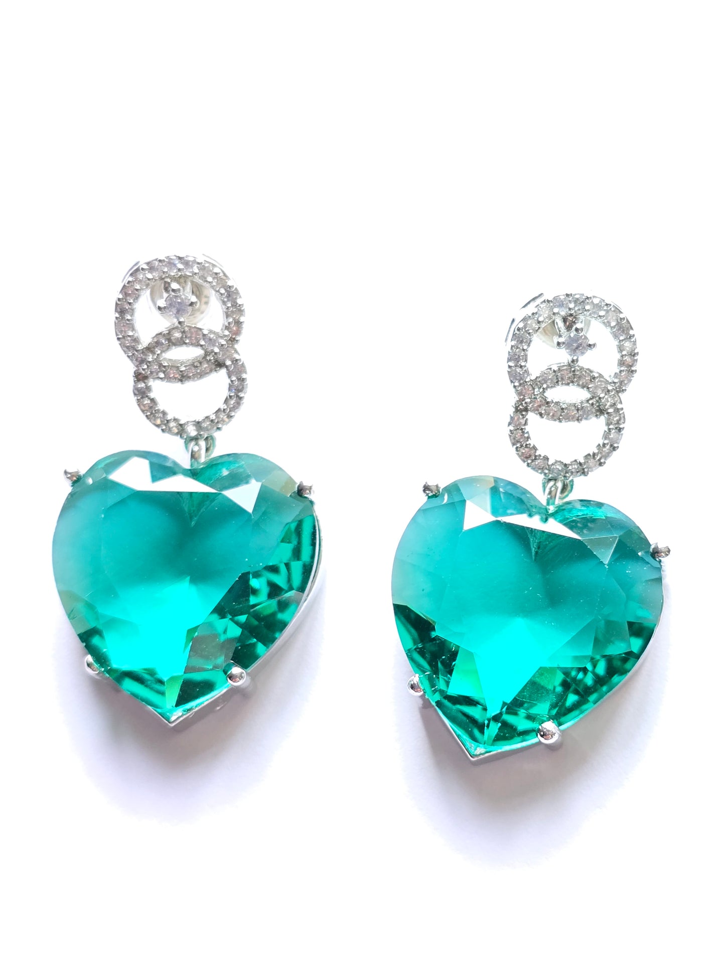 Crystal Heart Pendant Set