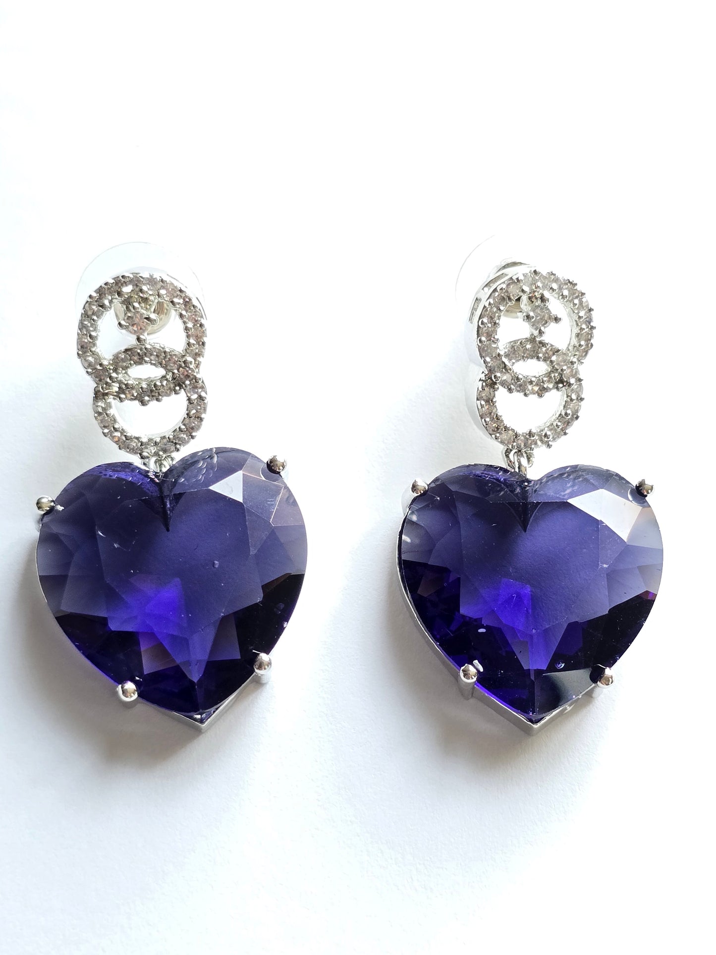 Crystal Heart Pendant Set