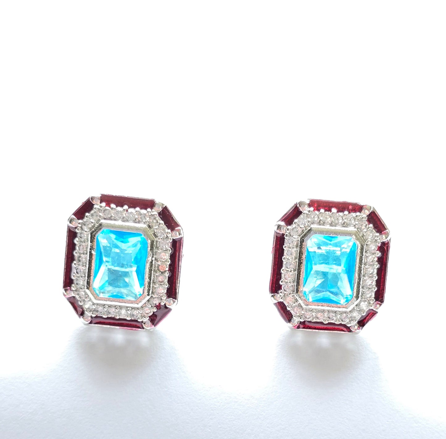 Crystal Pendant Set with Enamel
