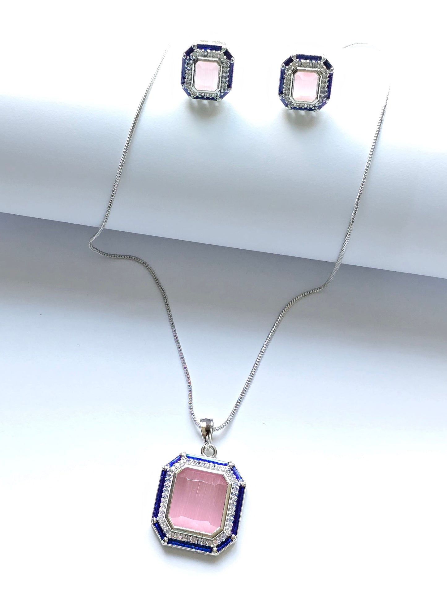 Crystal Pendant Set with Enamel
