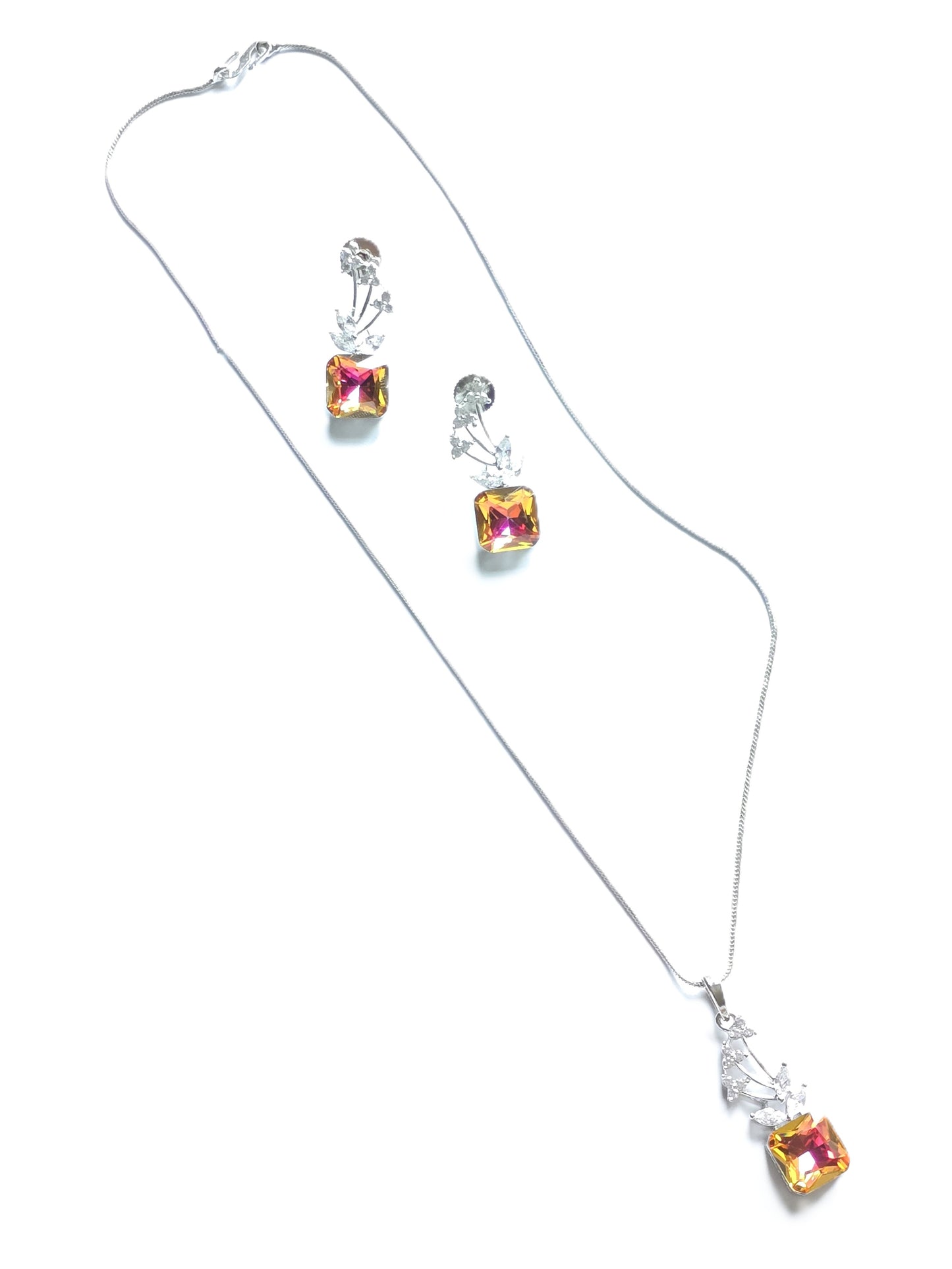 Cubic Zircon Magical Crystal Pendant Set