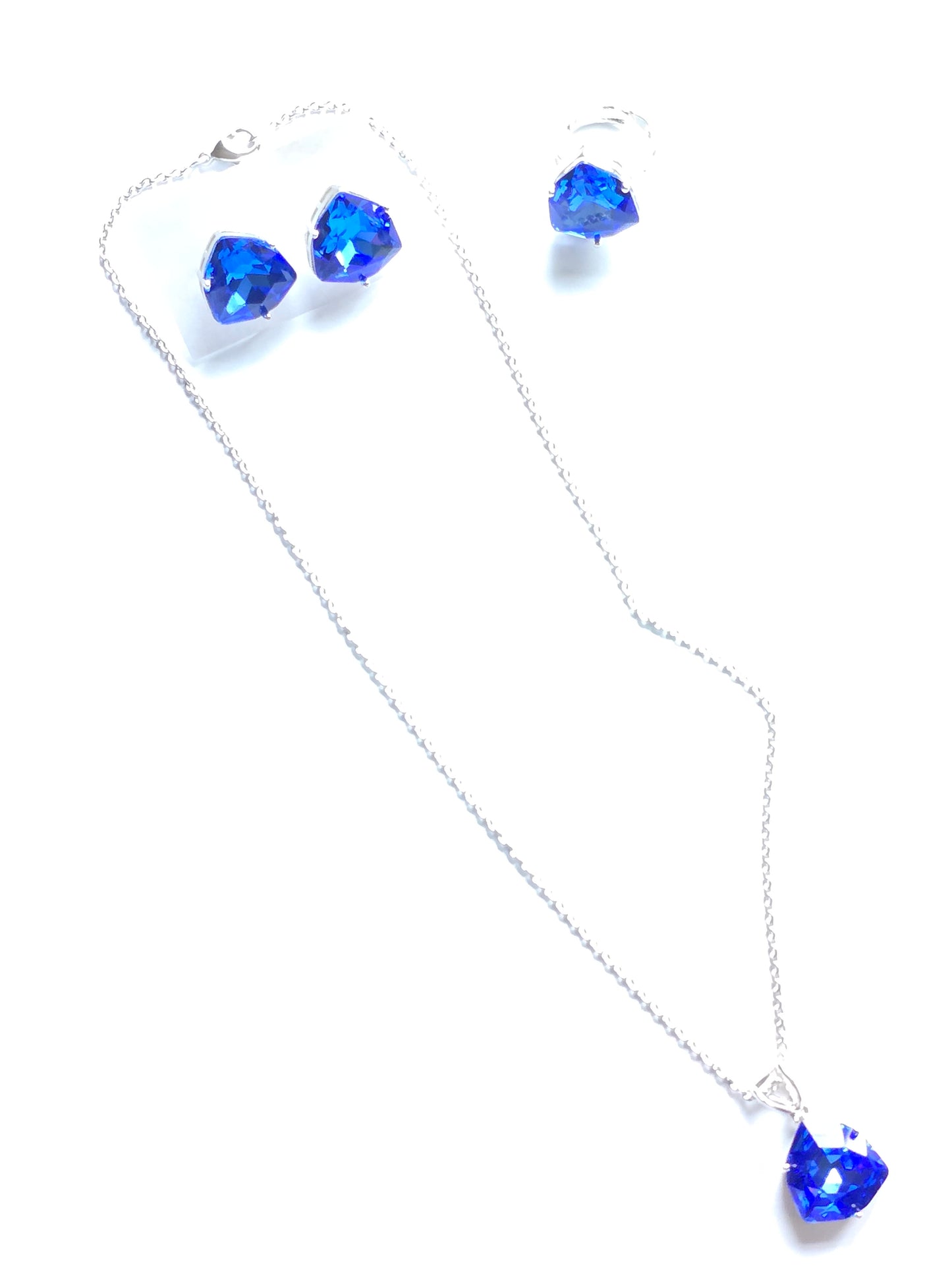 Philomena Solitaire Crystal Pendant Set with Adjustable Ring
