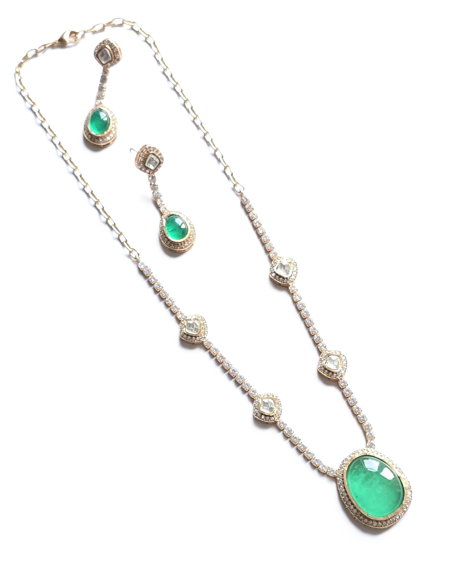 Juliette CZ & Pota Doublet Necklace Set