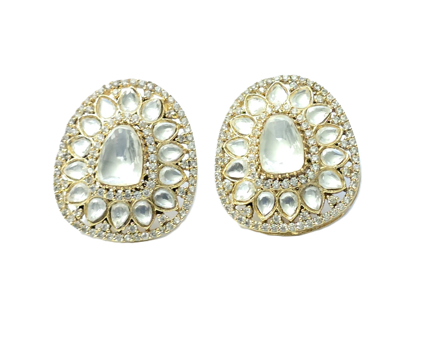 Polki Kundan Studs Earrings