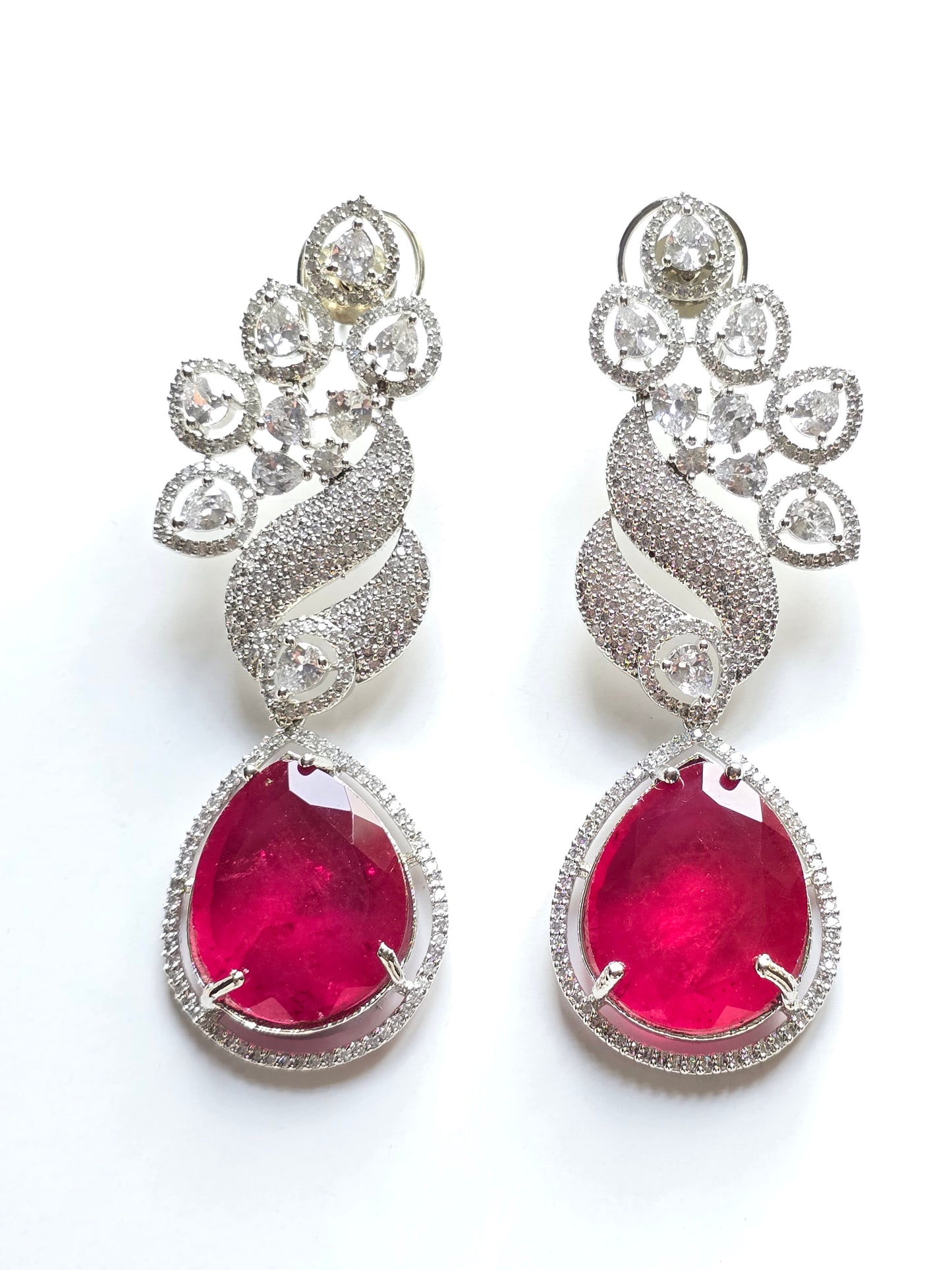 The Elena CZ & Doublet Stone Statement Earrings