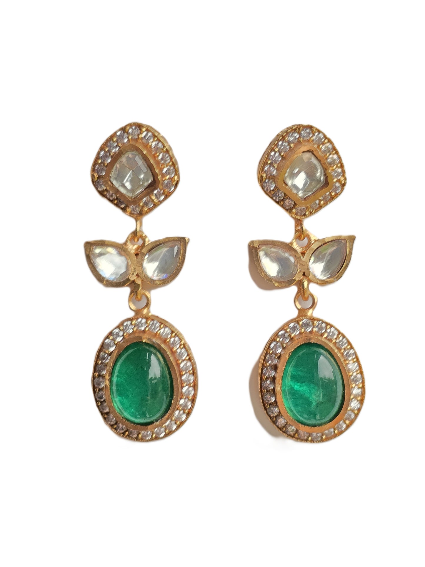 Violeta Moissanite Pota Doublet Necklace Set