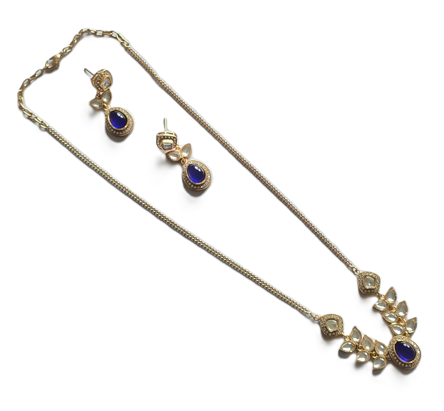 Violeta Moissanite Pota Doublet Necklace Set
