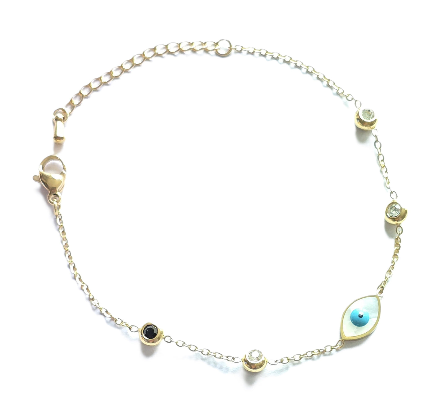 Evil Eye MOP Chain Bracelet