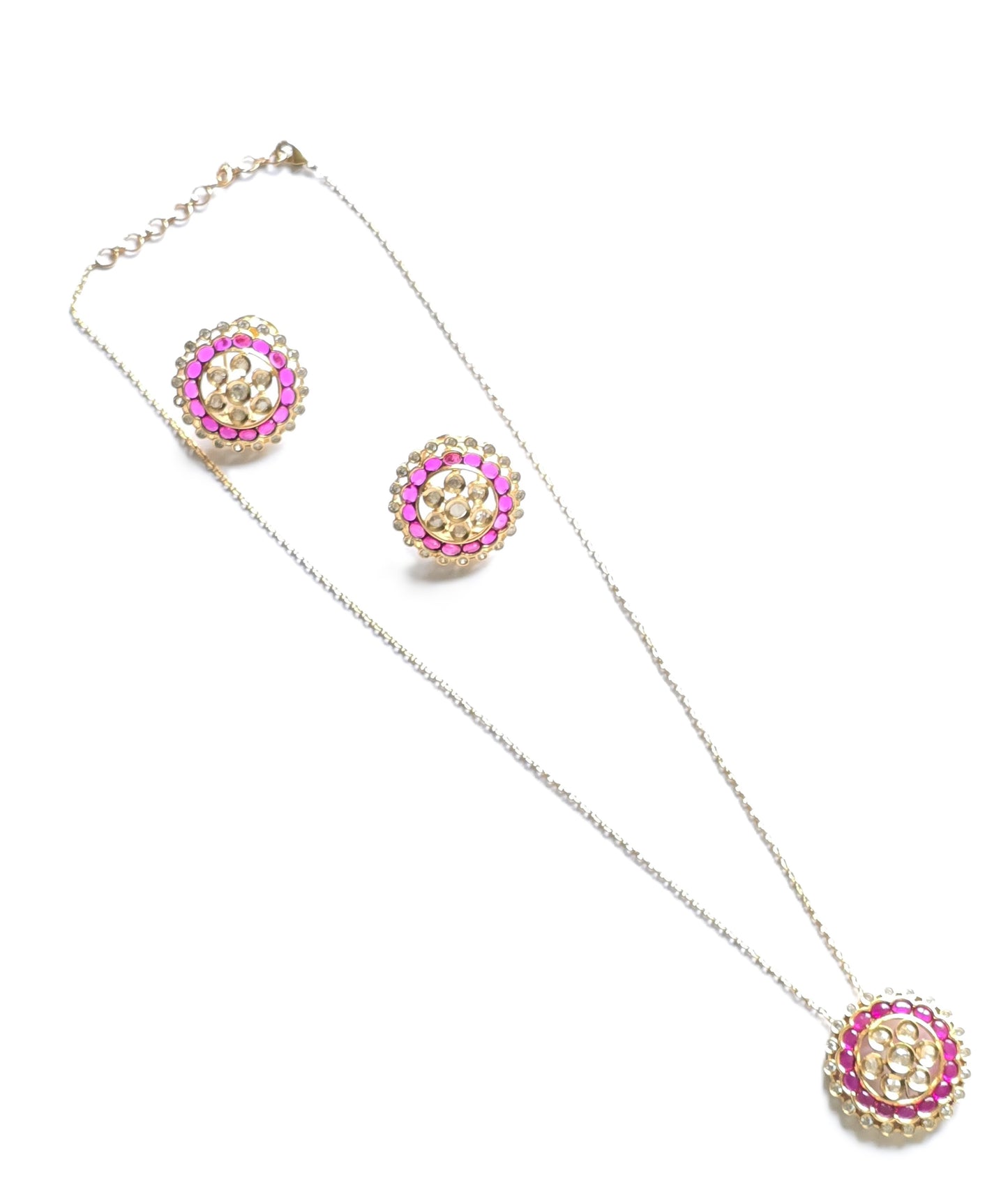 Kyra Polki Pendant Set
