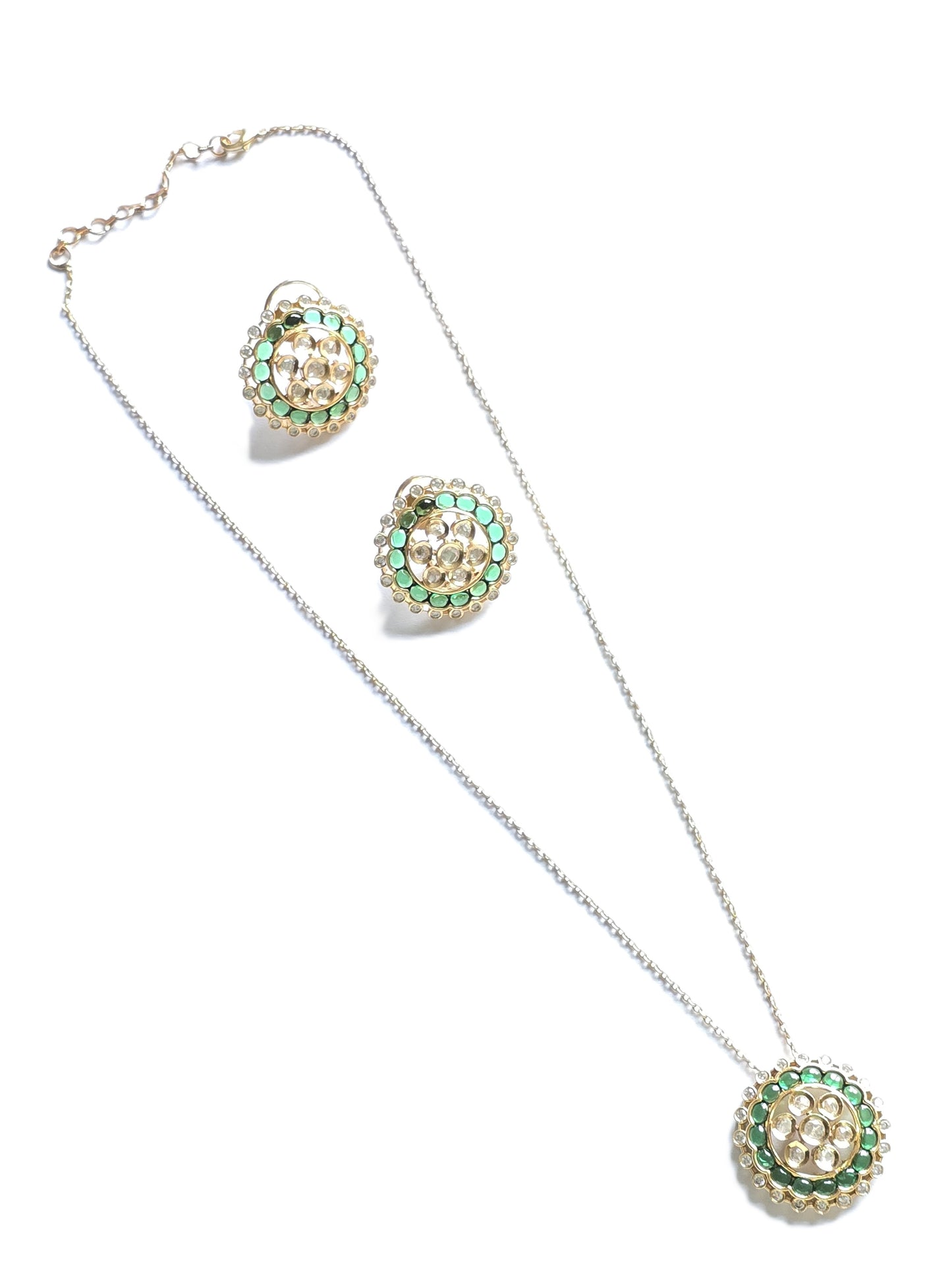 Kyra Polki Pendant Set