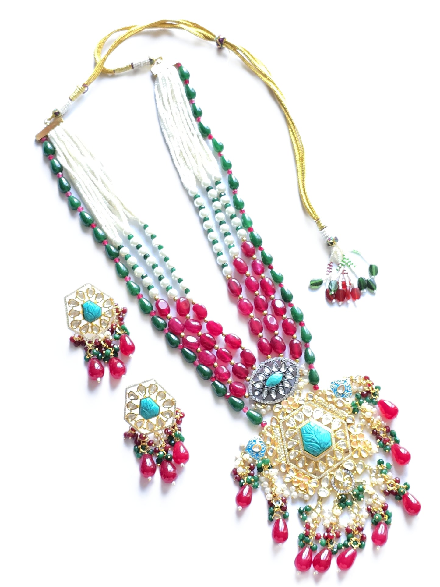 Abigail Premium Long Kundan Necklace Set