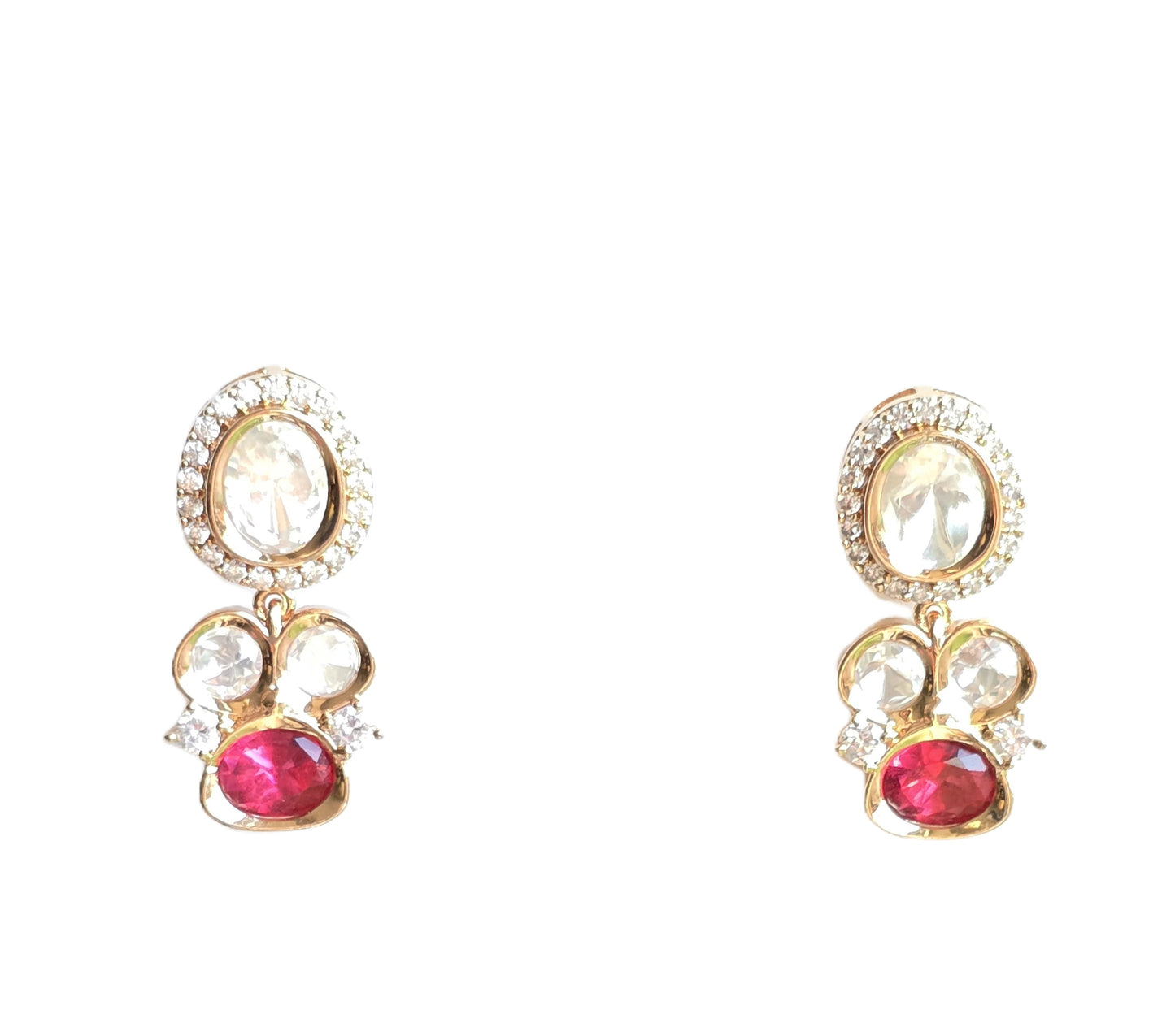 Faye Uncut Polki Necklace Set