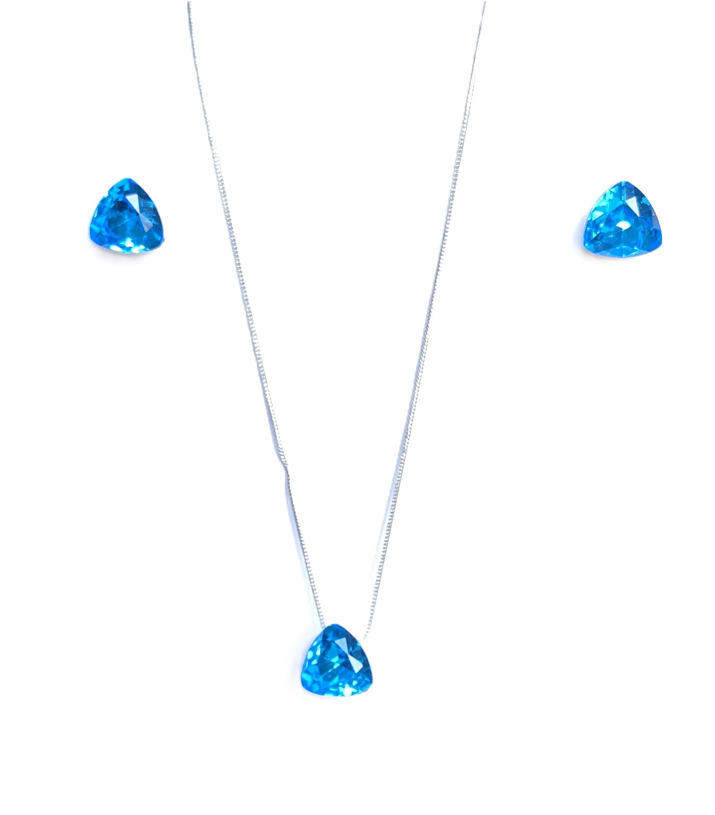 Lyra Solitaire Crystal Pendant Set