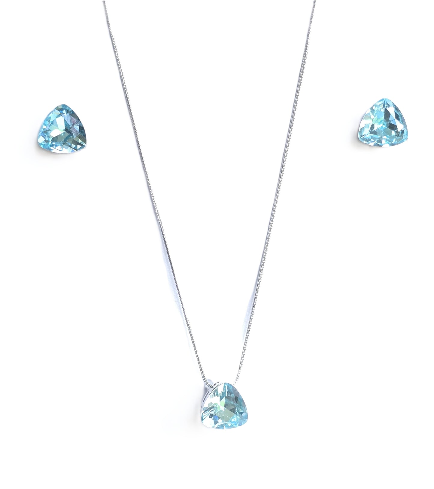 Lyra Solitaire Crystal Pendant Set