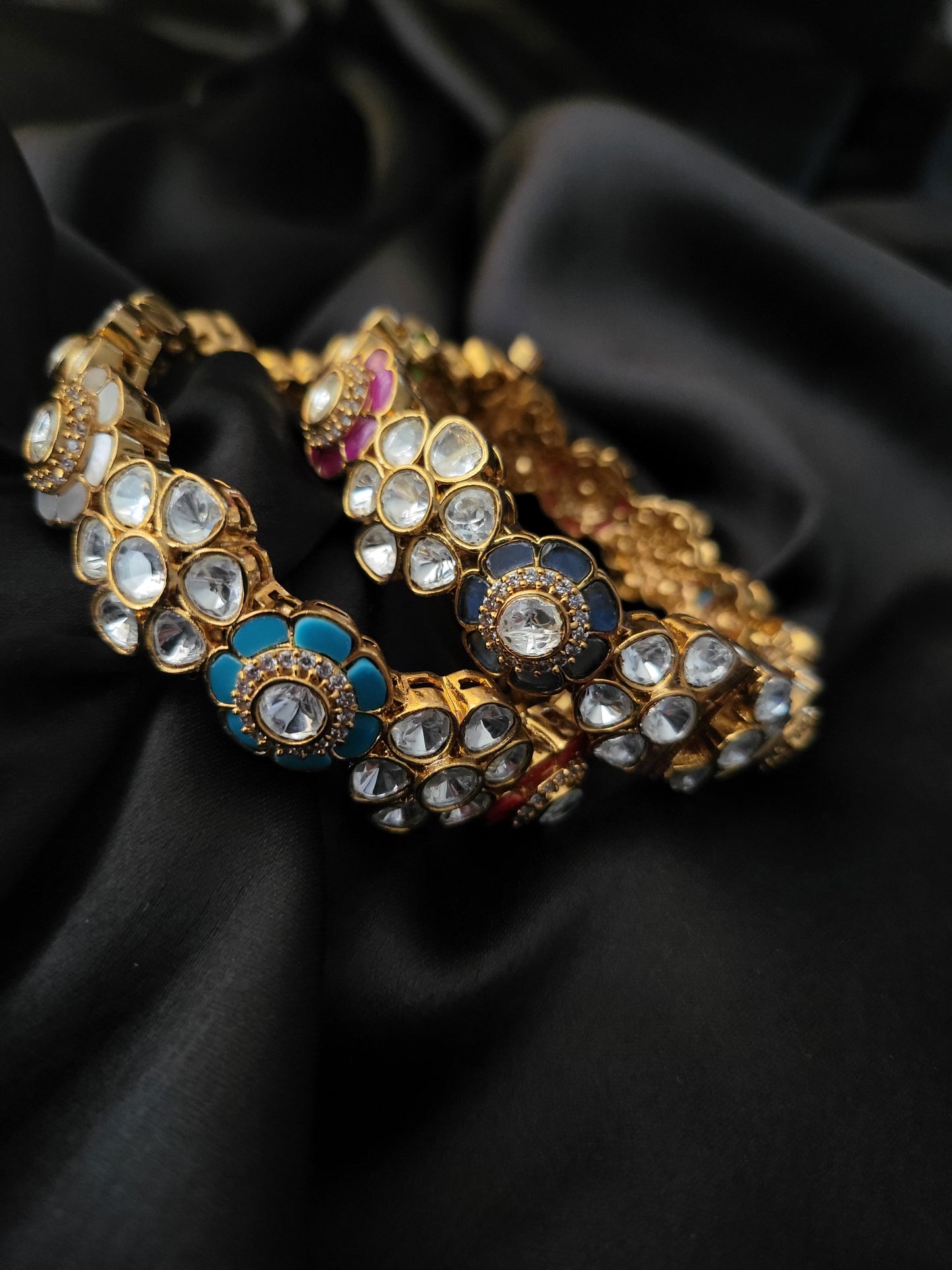 Arlene Moissanite Polki Bangles Pair