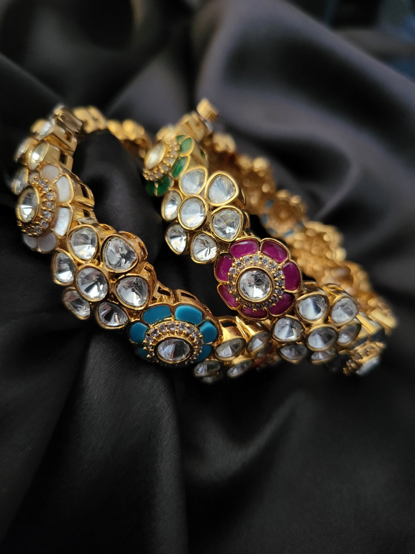 Arlene Moissanite Polki Bangles Pair