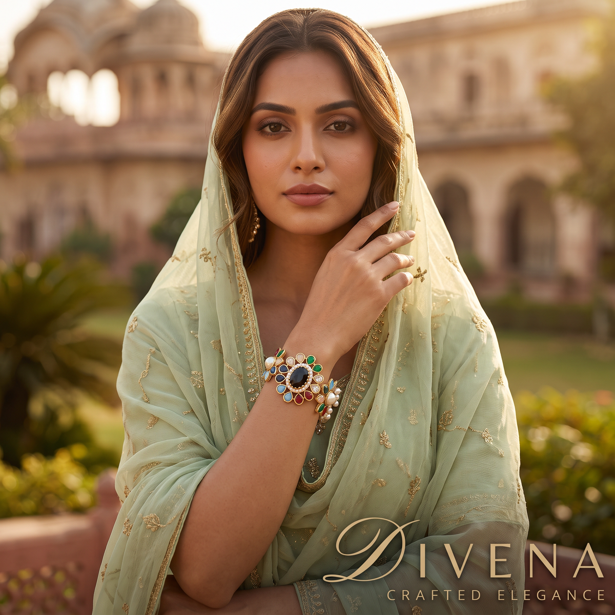 Handmade Navratan Stones Bracelet