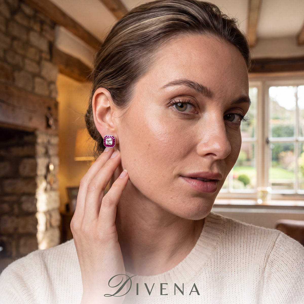 Denise Baguette Crystal Stud Earrings