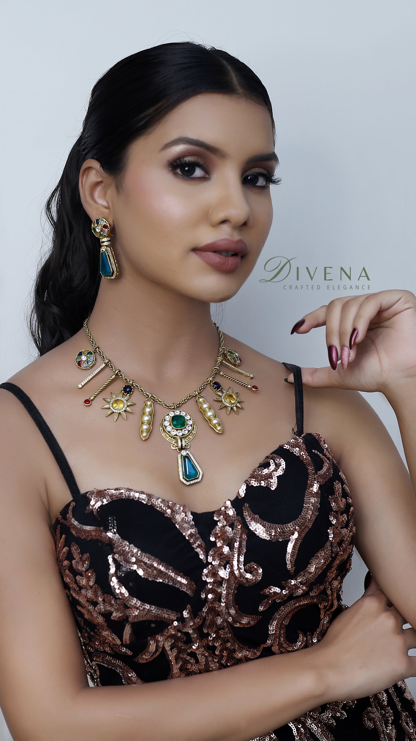 Amber Fusion Necklace Set