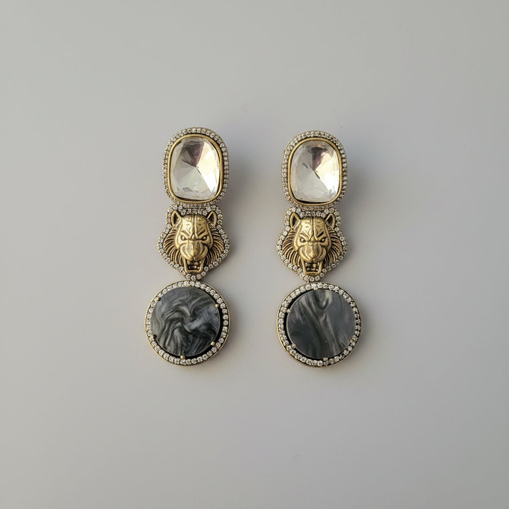 Kundan Natural Stone Earrings