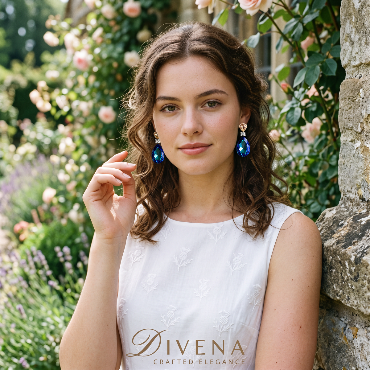 Leah Statement Crystal Dangler Earrings