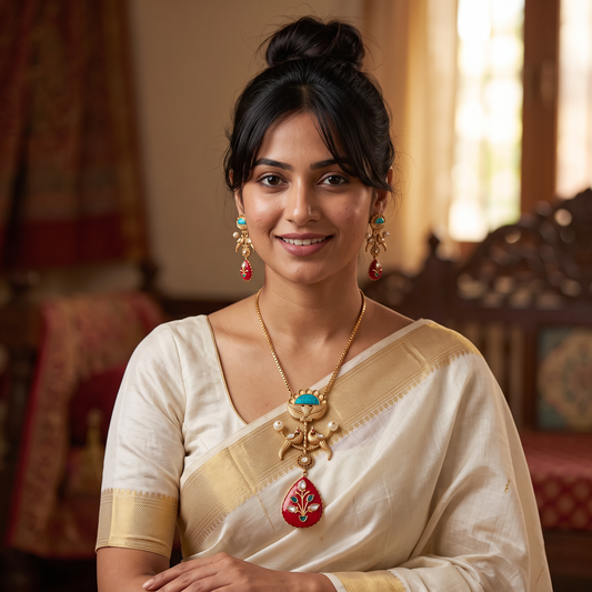 Catherine Long Chain Pendant Set