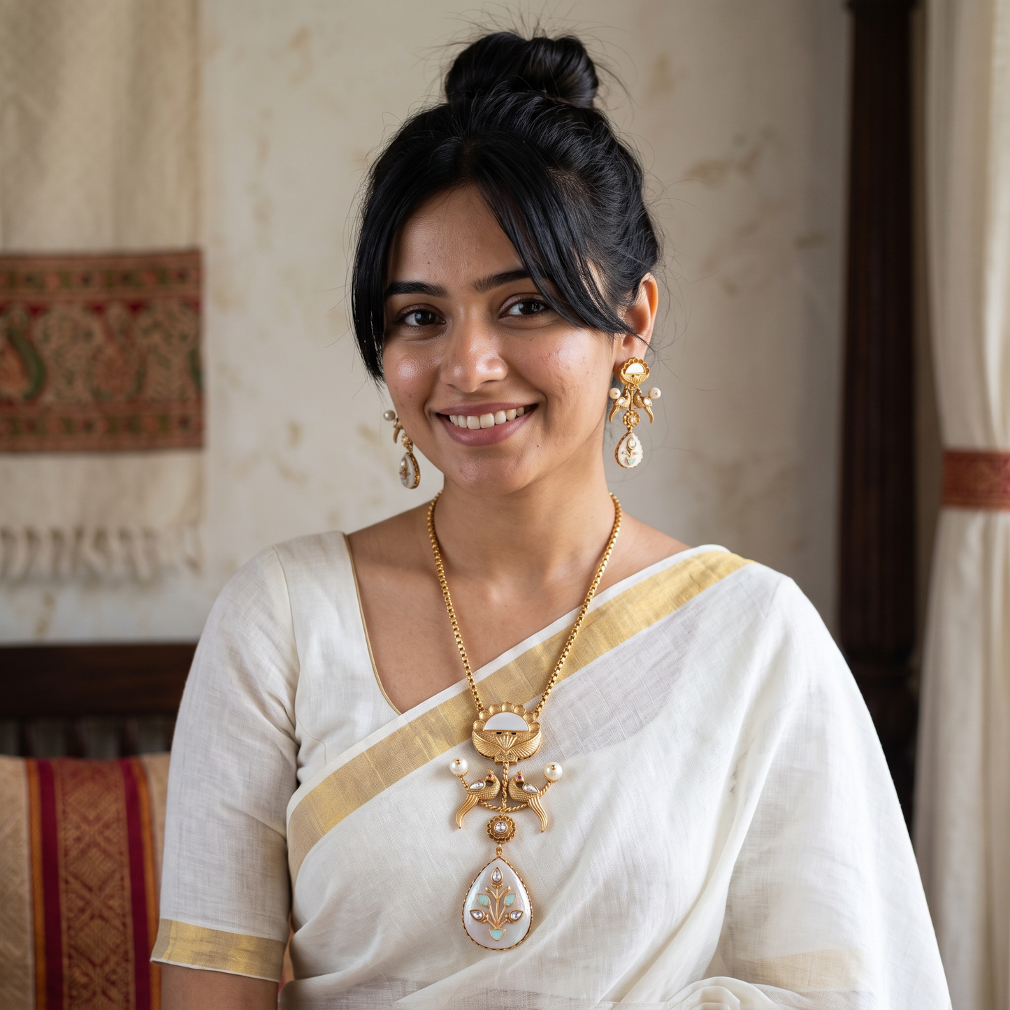 Catherine Long Chain Pendant Set