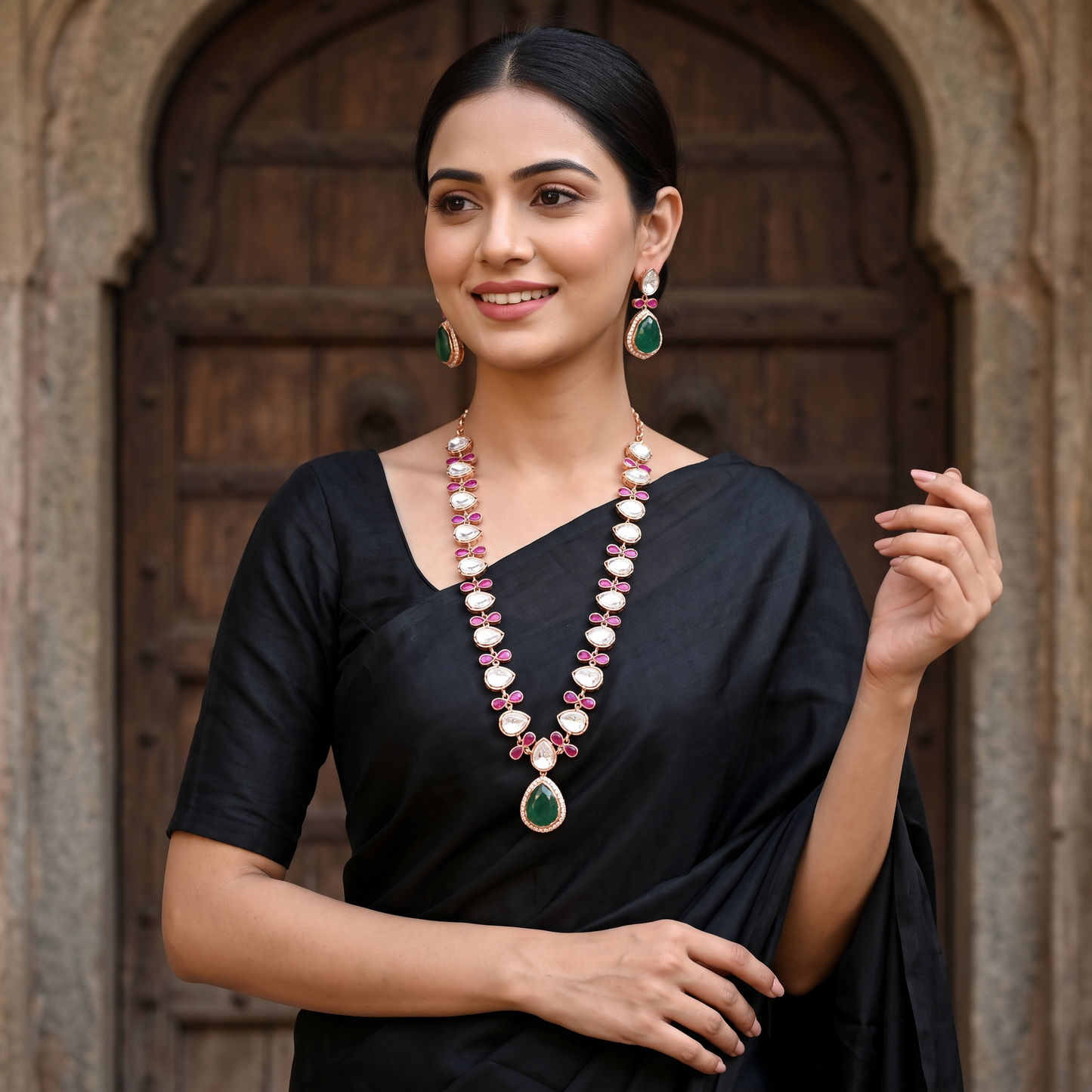 Bethan Moissanite Doublet Necklace Set