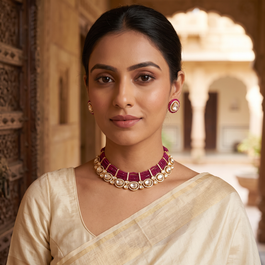 Clementine Moissanite Choker Necklace Set
