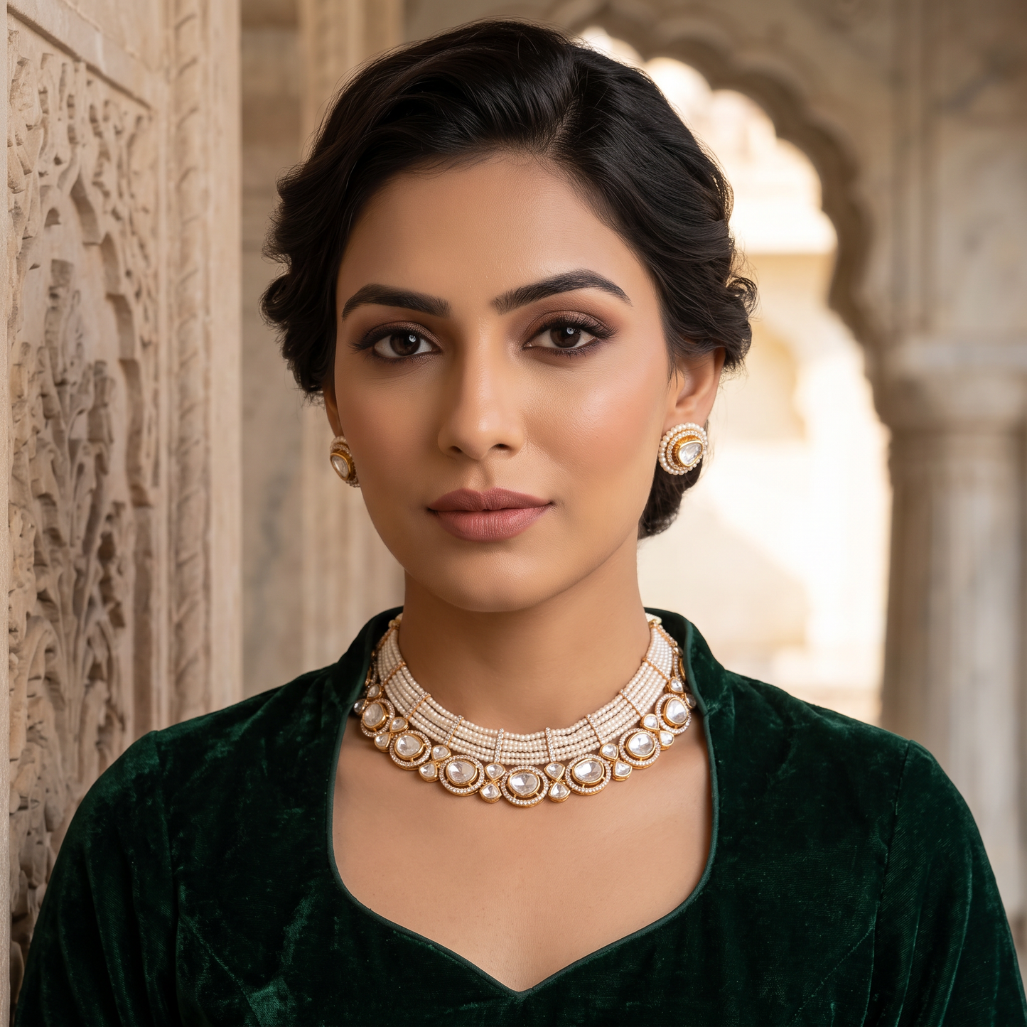 Clementine Moissanite Choker Necklace Set